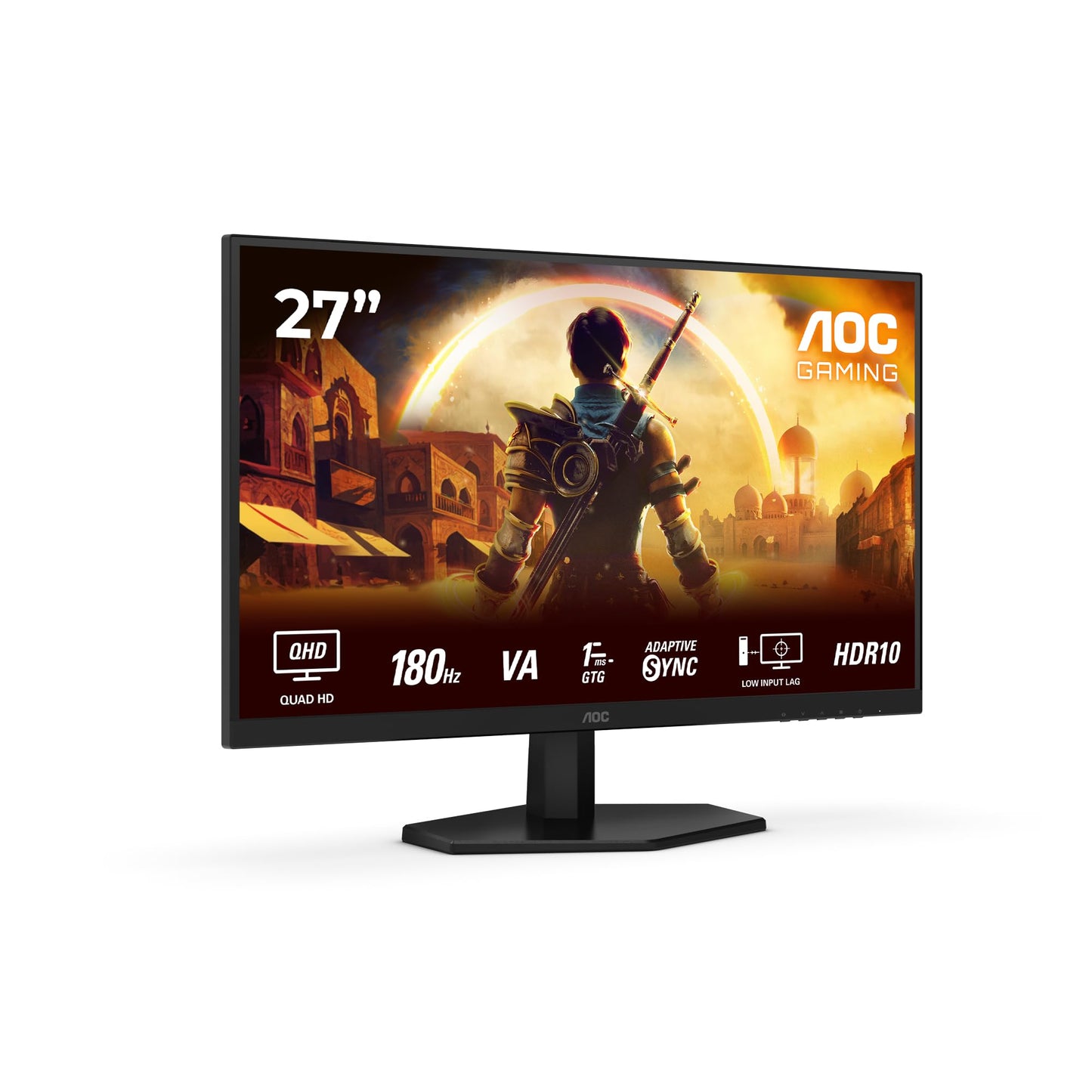 AOC Gaming CU34G2XPD – 34-Zoll-WQHD-Curved-Monitor, 180 Hz, schnelle VA, 1 ms GTG, FreeSync Premium, HDR400, höhenverstellbarer Standfuß (3440 x 1440, HDMI, DisplayPort, USB-Hub)