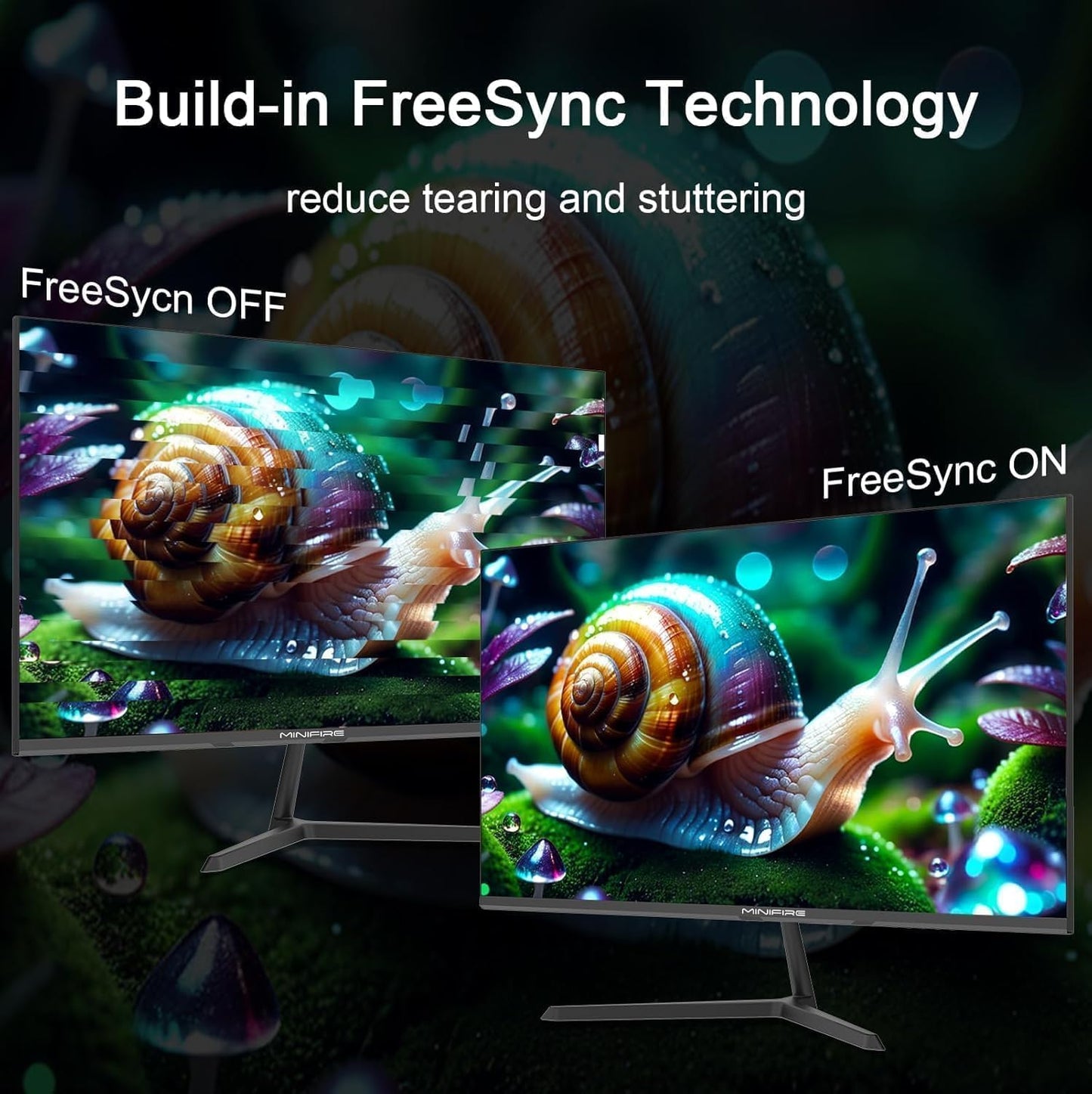 Minifire 27-Inch Monitor, 100 Hz, Anti-Flicker, Full HD, 1080p Monitor PC Screen with HDMI VGA Ports (MF27X3AL HDMI Cable Included)