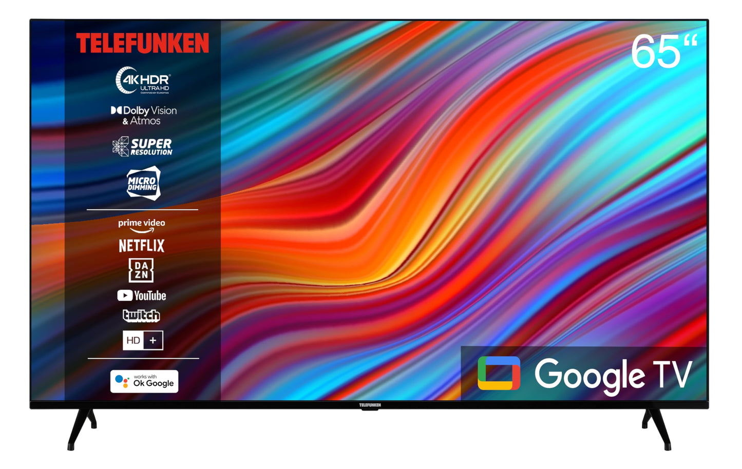 TELEFUNKEN QLED TV 32 Inch TV Full HD Android Smart TV (HDR, Triple Tuner, Bluetooth) QF32AN750S