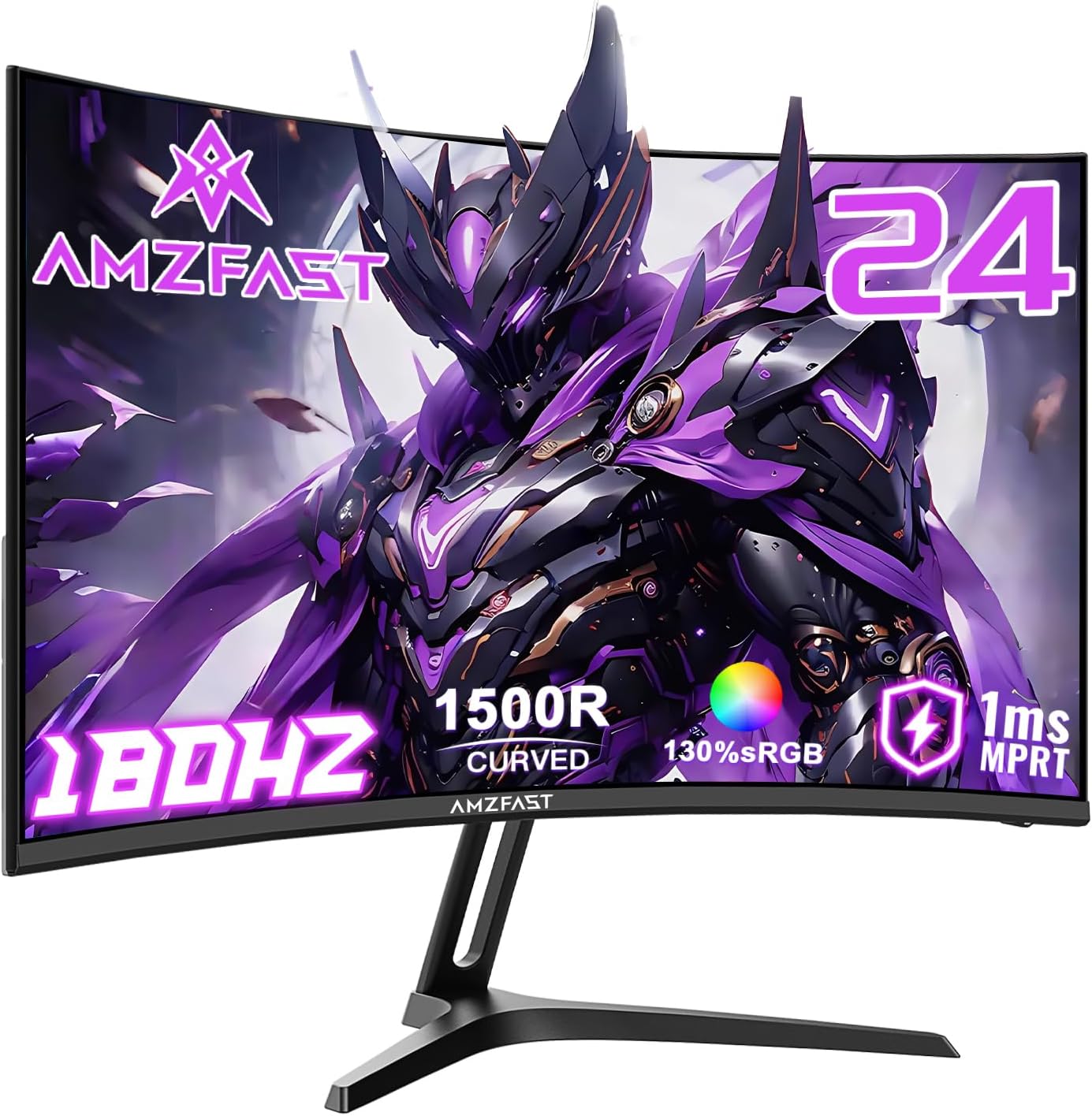 Amzfast 32 Zoll Curved Gaming Monitor (240Hz, 1920x1080, 1ms MPRT, 1500R), Adaptive-Sync, 90% DCI-P3, 120% sRGB, 300cd/m², HDMI 2.0 & DisplayPort 1.4 (AMZG32C3F)