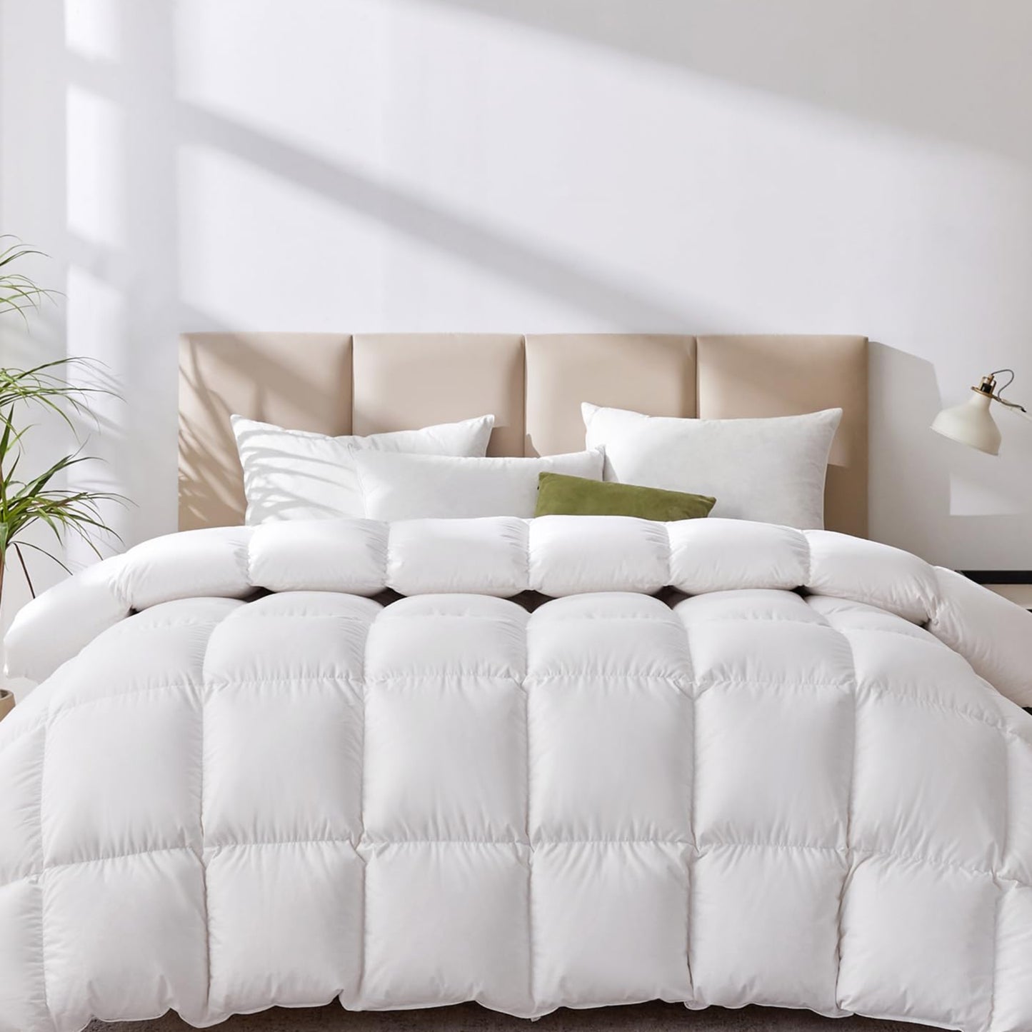 Homyrium Quilted Winter Down Duvet, 135 x 200 cm, Warm Feather Duvet, Filling Weight: 1600 g, Oeko-Tex and RDS-Certified