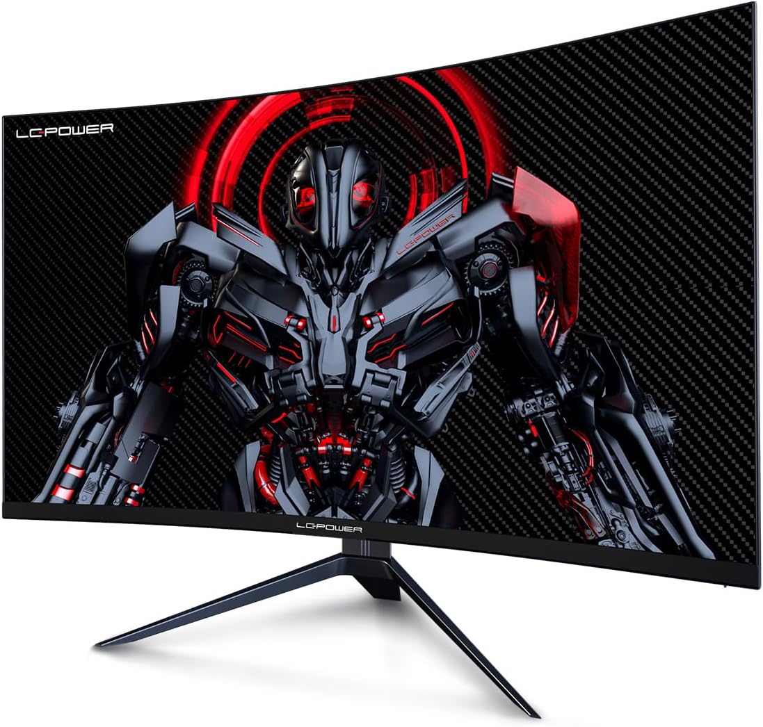 LC-POWER FHD Curved Monitor 32 Zoll, 165 Hz, 1920x1080, 1ms, 1500R und Freesync mit G-Sync-Kompatibilit, HDMI & DP, VESA, LC-M32-FHD-165-C-A