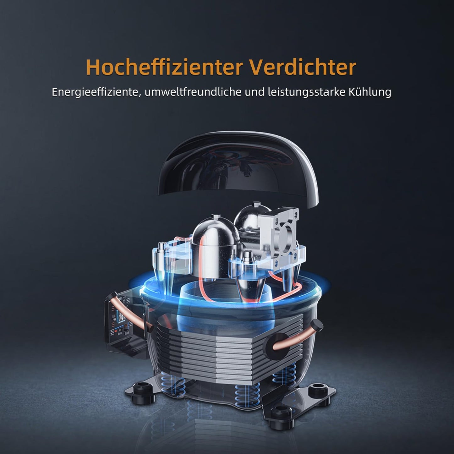 magictec Einbaukühlschrank mit Gefrierfach | 177 cm | 248L (186L/62L) | No Frost | Kühl-Gefrierkombination mit austauschbaren Türscharnieren | Inverterkompressor | Schnellkühlung | Geräuscharm