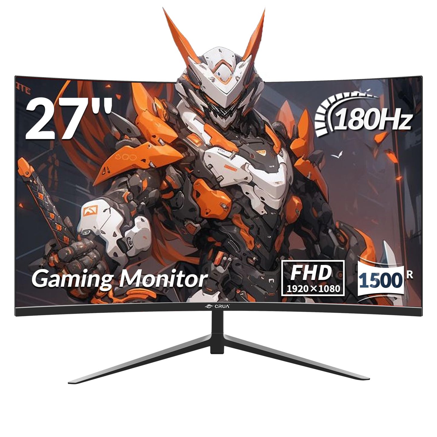27 Inch Curved Monitor with 1920 * 1080P|100Hz/120Hz/144Hz Computer Monitor 27 inch with HDMI *1,VGA*1 and Tilt Adjustable,VESA Compatible Eye Care PC Office Monitor for Working and Gaming
