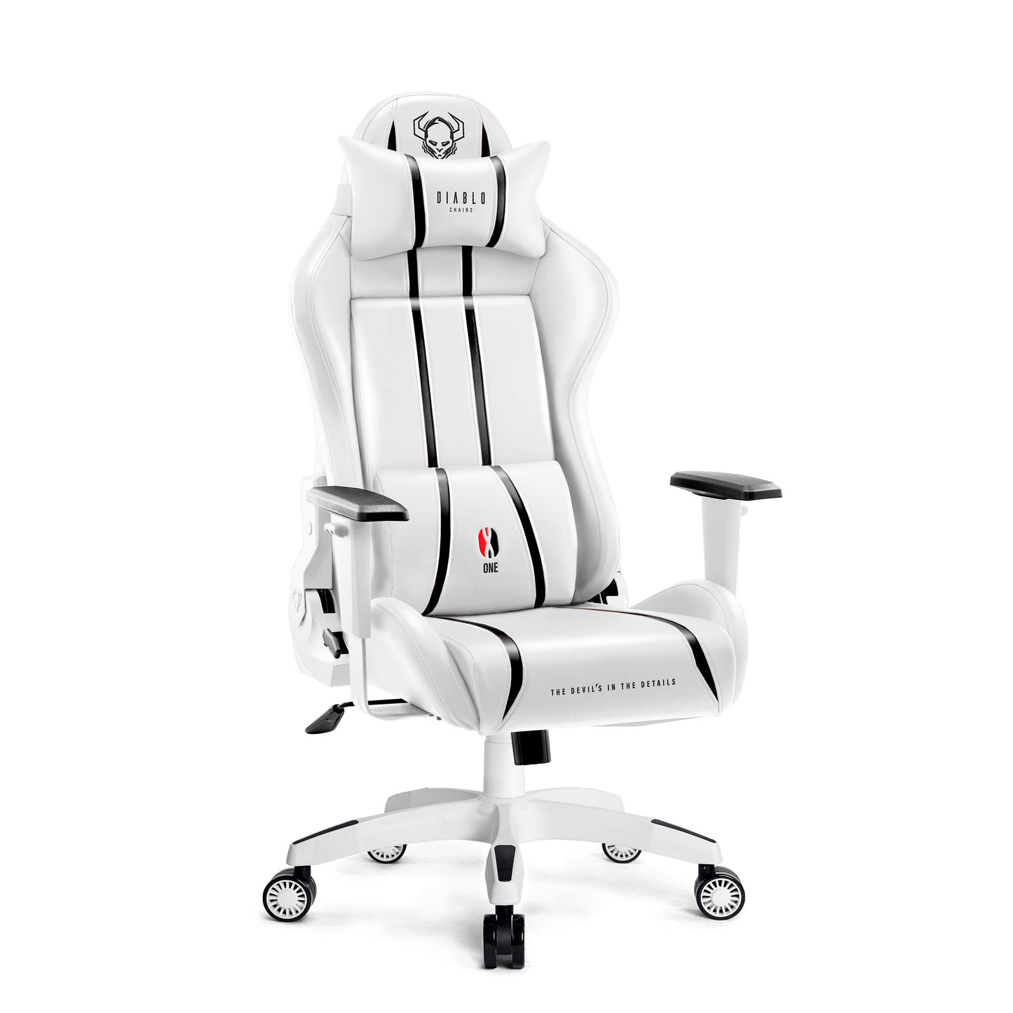 Diablo X-One 2.0 Gaming Stuhl Gamer Chair Bürostuhl Schreibtischstuhl Verstellbare Armlehnen Ergonomisches Design Nacken/-Lendenkissen Wippfunktion Aqua Blue Normal (L)