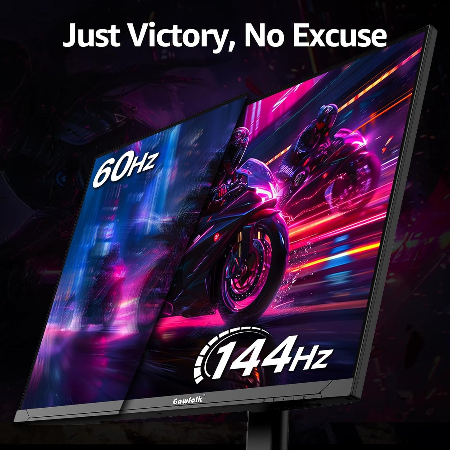 Gawfolk 32 Zoll Curved Gaming Monitor 180HZ / 165Hz / 144hz PC Bildschirm Full HD 1080P, Rahmenloses 1800R Gebogenes Computerbildschirm mit FreeSync und Eye Care Technologie, unterstützt VESA