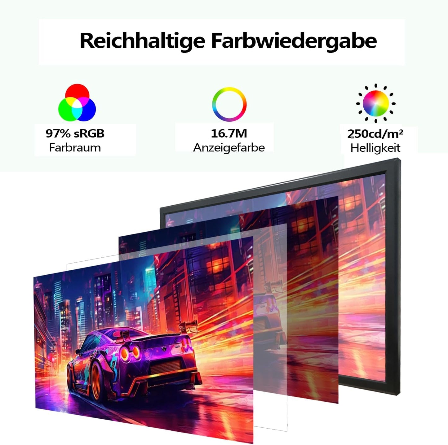 Dragolftie 19 Inch PC Monitor 1440 x 900, Two Built-in Speakers, 60Hz, 5ms, Computer Screen with Low Blue Light Desktop Monitors, HDMI, VGA, VESA Mountable Business Screen, Black