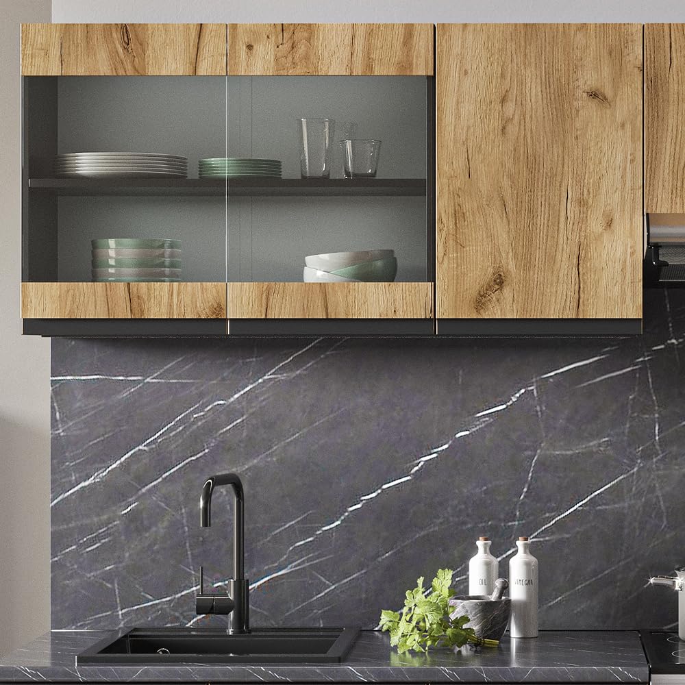 Vicco Kitchen Raul 240 cm Kitchen Unit Kitchen Block Built-in Kitchen – Freely Combinable Units