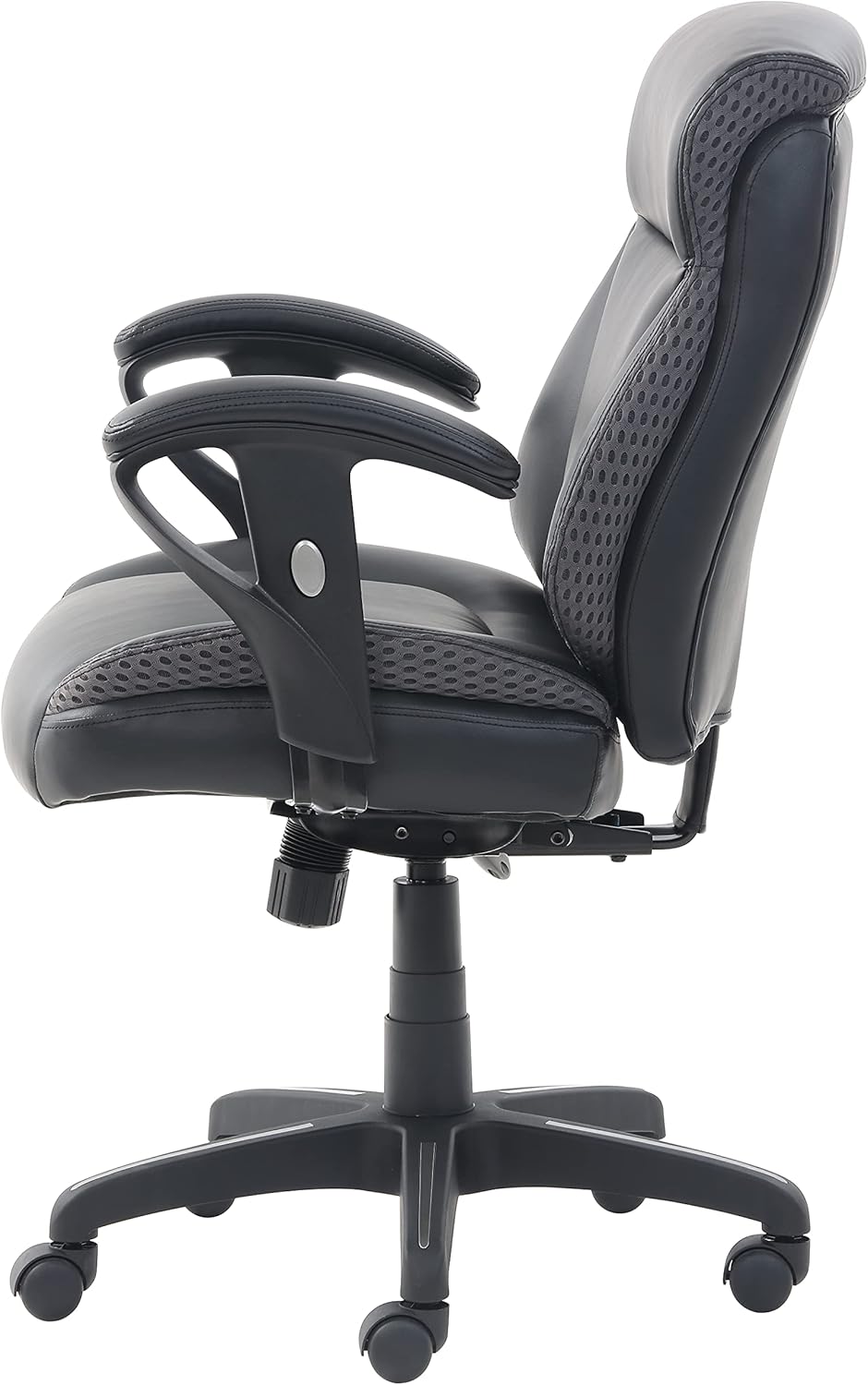 Amazon-Marke: Movian Schreibtischstuhl - Mittelhohe Rückenlehne, Netzmaterial, höhenverstellbar, 69,2 x 66 x 96,5 cm, Schwarz