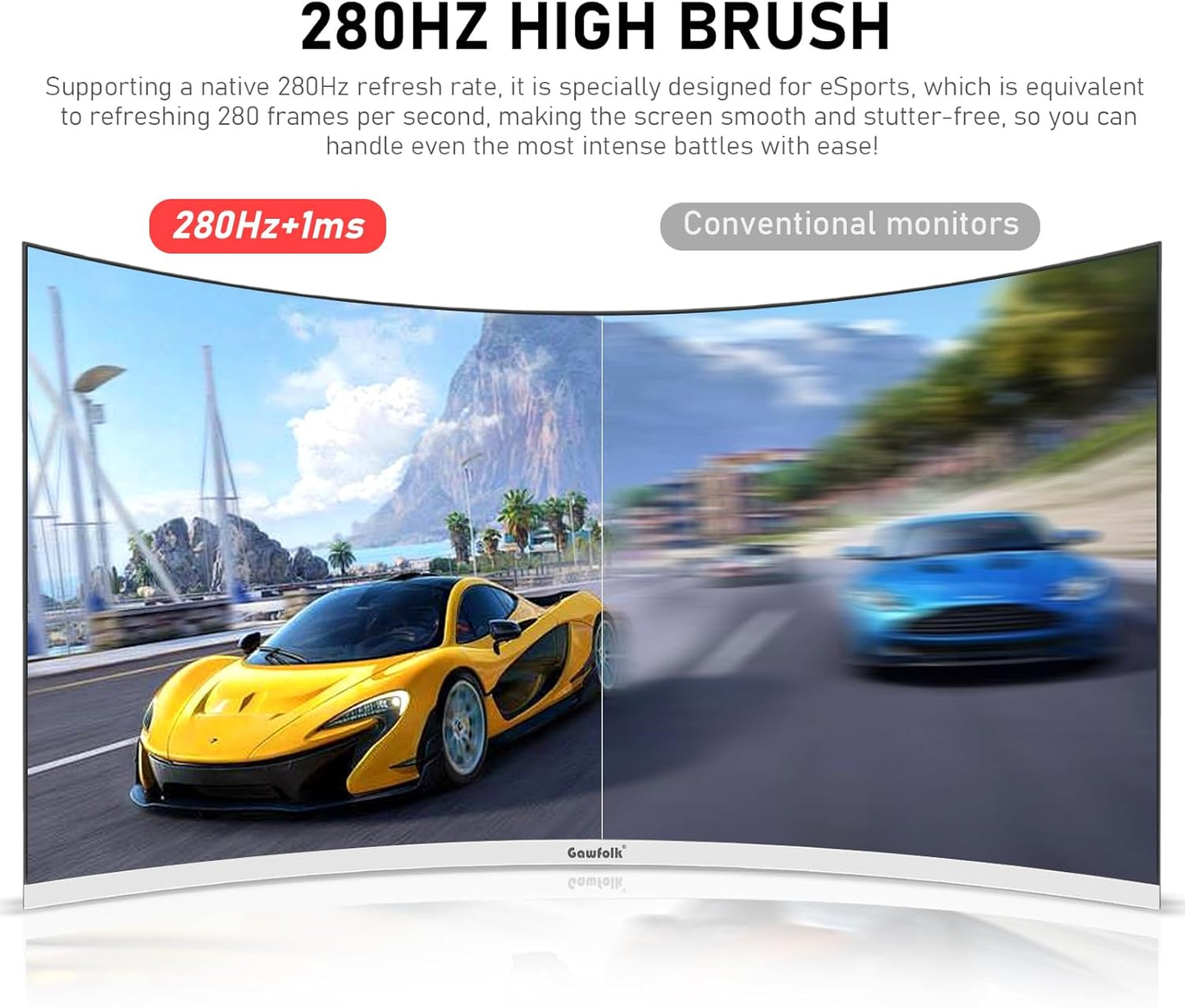 Gawfolk PC Monitor 32 Zoll UHD 4K 60Hz, Ultraklar (3840×2160p) Computer Bildschirm mit FreeSync, HDMI, DisplayPort, 178° Betrachtungswinkel, Unterstützt VESA100*100mm