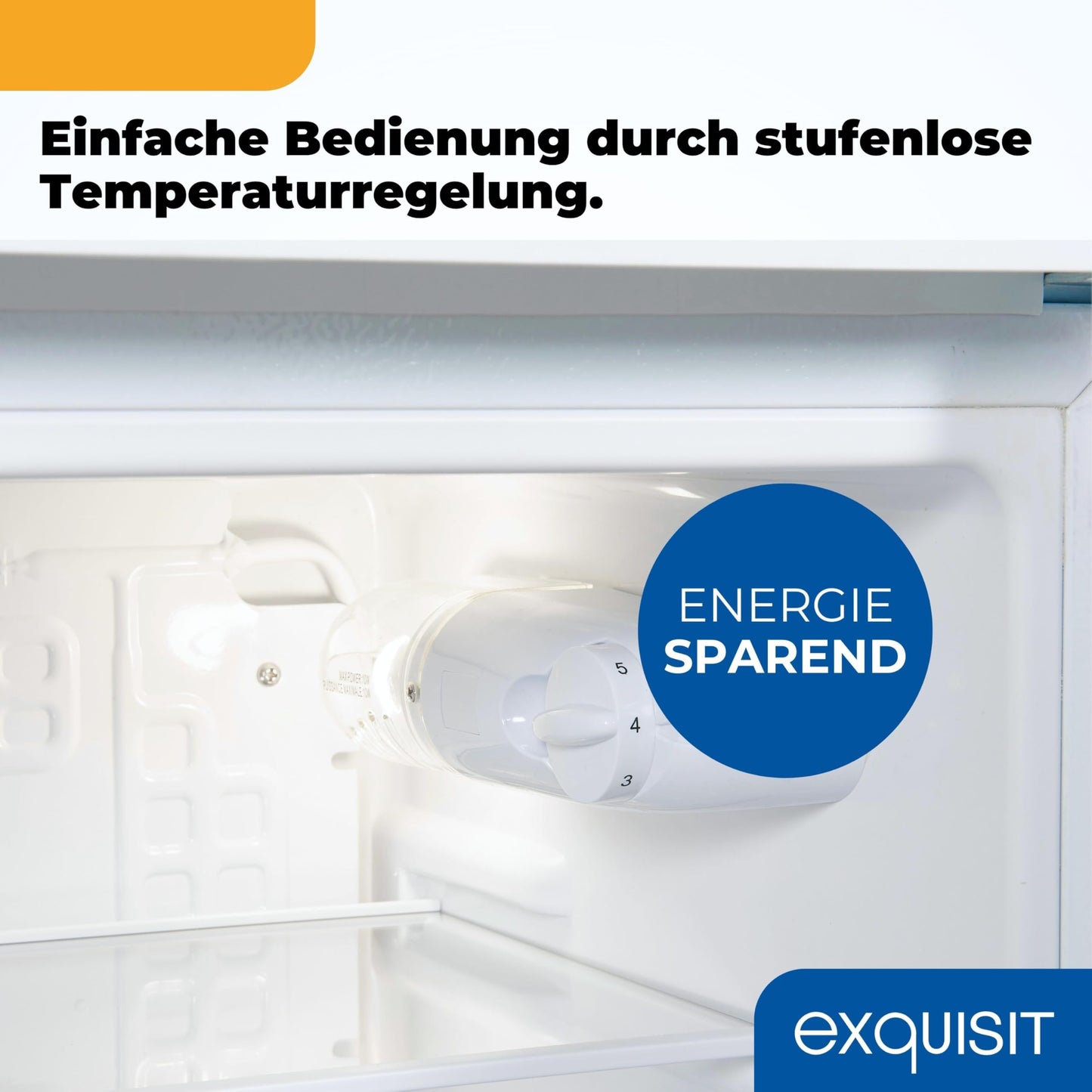 Exquisit KS585-V-091E Full-Room Refrigerator, 75 Litres, Freestanding, Small and Compact, 45 cm Wide, LED Interior Lighting