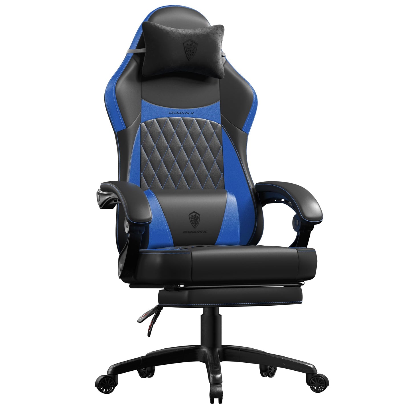 Dowinx Gaming Chair, Racing Gamer Chair, Ergonomic Gaming Chair with Lumbar Support, Gaming Chair, PU Leather, 150 kg, Black Purple