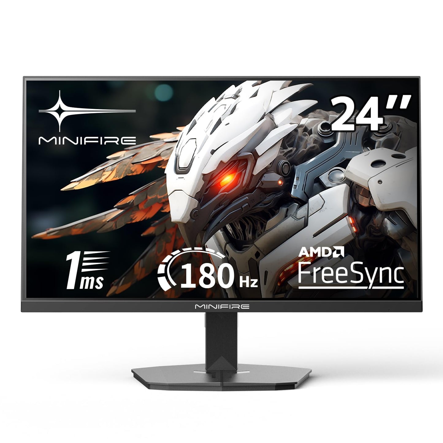 Minifire MFG32C3Q Gaming Curved Monitor 32 Inch 180Hz, 2K WQHD (2560 x 1440), 1500R, 1ms (MPRT), AMD FreeSync, sRGB 125%, VESA, 2xHDMI 2.0 / 2xDP (180Hz), Eye Care