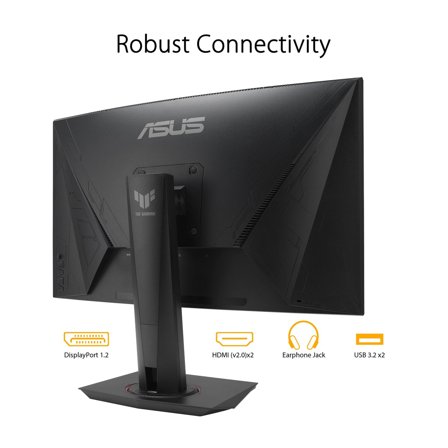 ASUS TUF Gaming VG34VQL1B, 34 Inch UWQHD Curved Monitor, 165 Hz, 1 ms MPRT, FreeSync Premium, DisplayHDR 400, VA Panel, 21:9, 3440 x 1440, DisplayPort, HDMI, USB, Ergonomic, Black