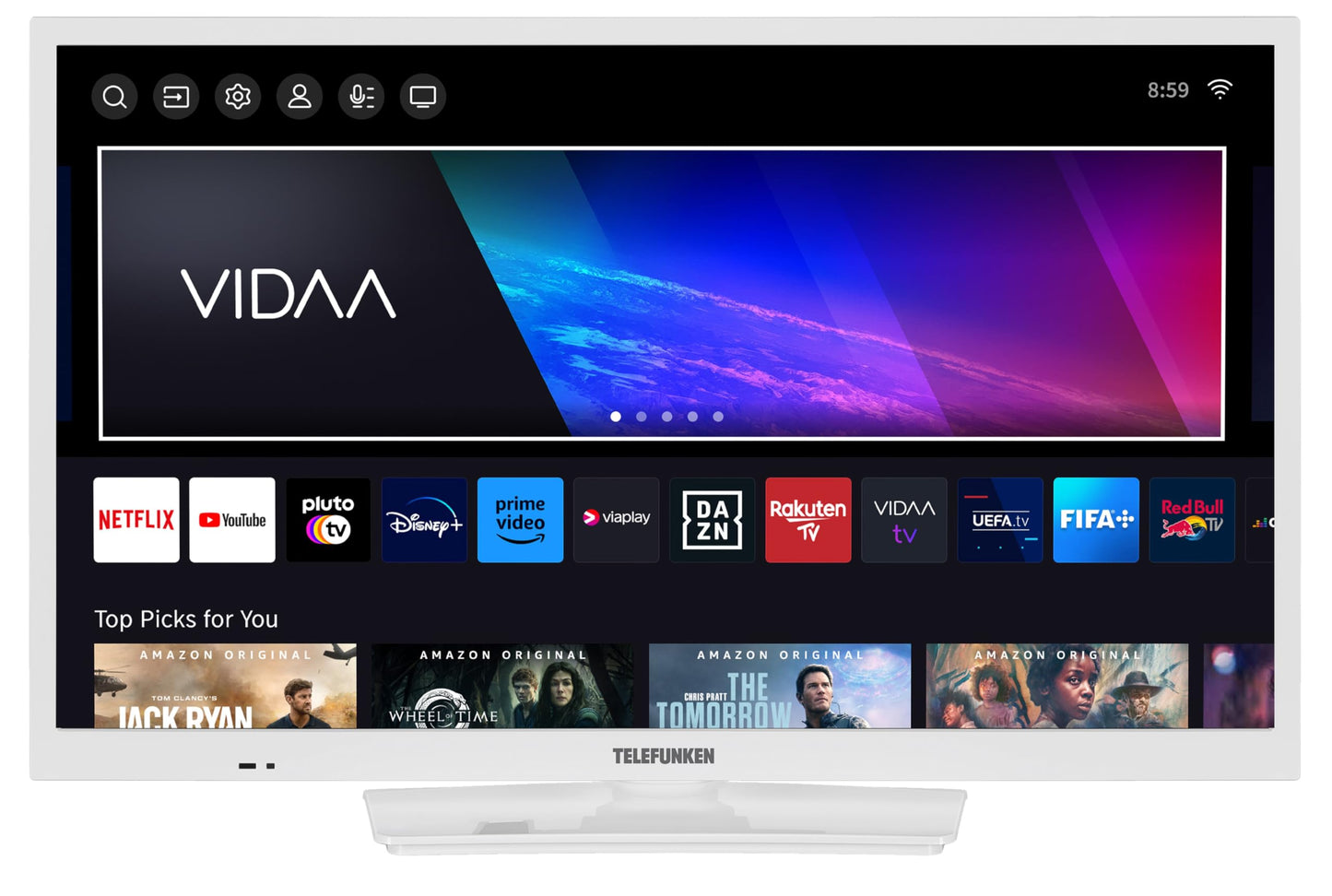 TELEFUNKEN VIDAA D43U790B2CW 4K TV 43 Inch Smart TV UHD, HDR TV with Dolby Vision, Triple Tuner and 6 Months HD+ Including LED TV, Black