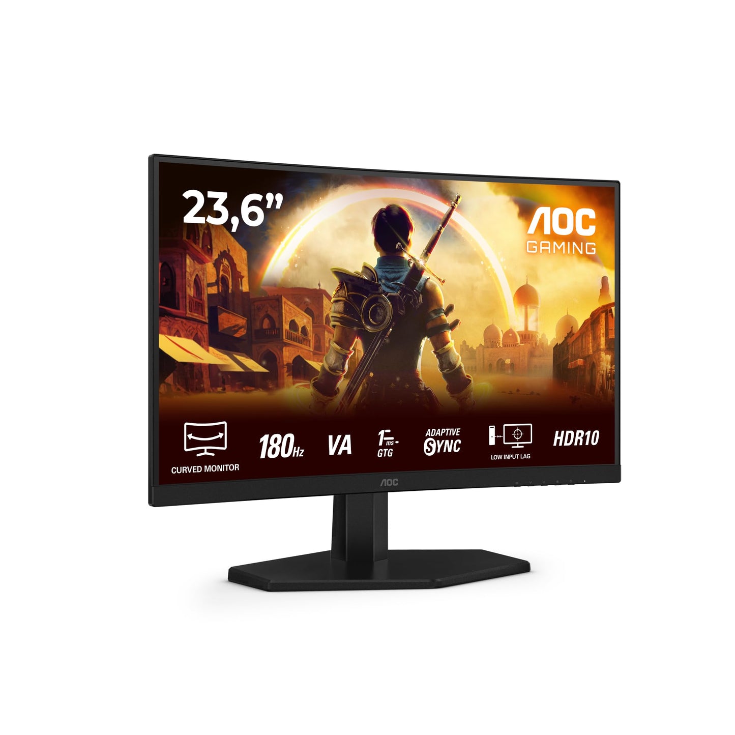 AOC Gaming CU34G2XPD – 34-Zoll-WQHD-Curved-Monitor, 180 Hz, schnelle VA, 1 ms GTG, FreeSync Premium, HDR400, höhenverstellbarer Standfuß (3440 x 1440, HDMI, DisplayPort, USB-Hub)