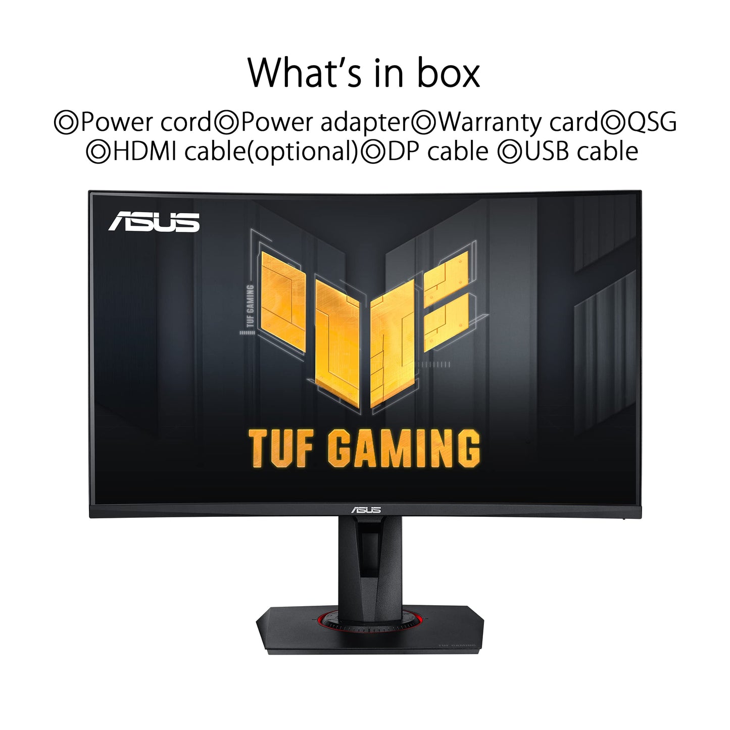 ASUS TUF Gaming VG34VQL1B, 34 Inch UWQHD Curved Monitor, 165 Hz, 1 ms MPRT, FreeSync Premium, DisplayHDR 400, VA Panel, 21:9, 3440 x 1440, DisplayPort, HDMI, USB, Ergonomic, Black