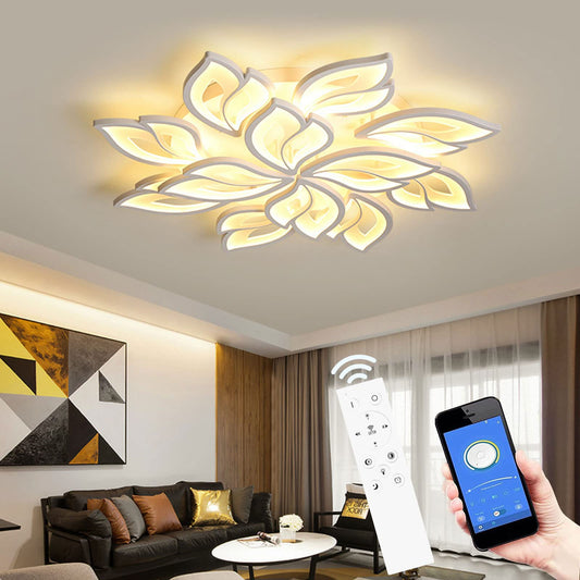 LED Deckenleuchte Dimmbar, 40W-80W Deckenlampe LED Wohnzimmerlampe mit Fernbedienung APP Farbwechsel - Moderne Wohnzimmerlampe Deckenleuchte Energie Sparen Dimming Deckenbeleuchtung Schlafzimmerlampe