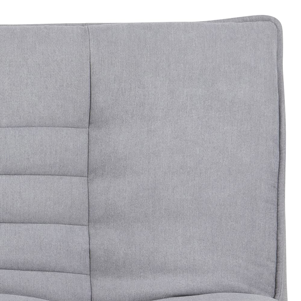 AC Design Furniture Jasper Bettcouch Dunkelgrau/Schwarz, Schlafsofa mit 3 Liegepositionen, Moderner 3-Sitzer Ohne Armlehne, Gepolstert mit Schwarzen Metallbeinen, L: 196 x H: 91 x T: 98 cm