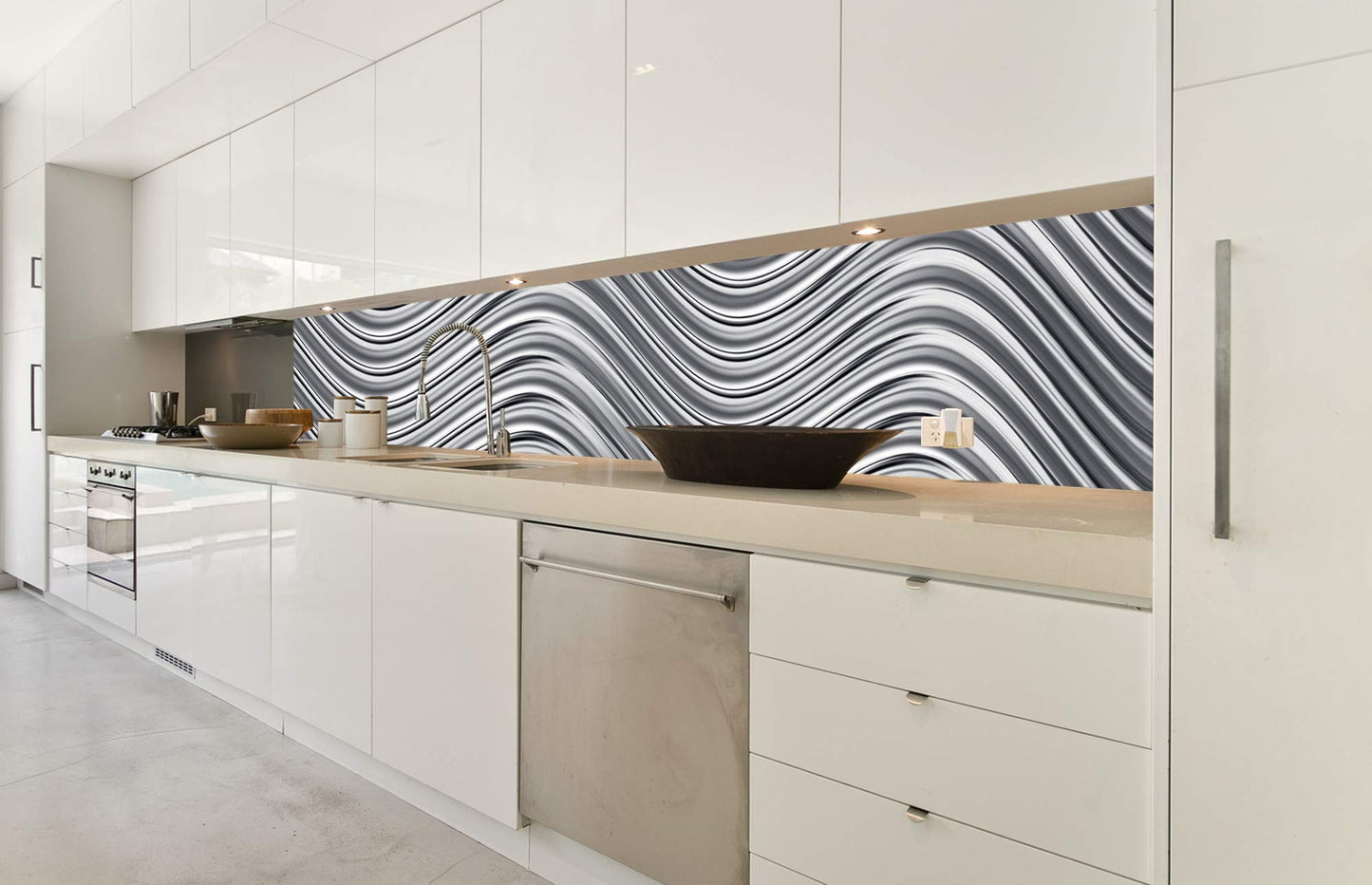 Küchenrückwand Folie selbstklebend HOLZLATTEN | Klebefolie - Dekofolie - Spritzschutz für Küche | Made in EU - 260 cm x 60 cm