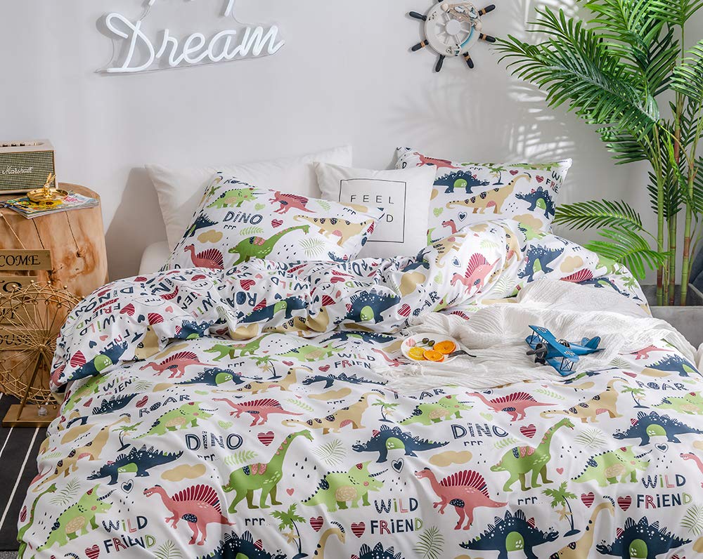 GETIYA Cartoon Hearts Bed Linen, 135 x 200 cm, Girls'/Women’s/Children’s Bed Linen, Pink Hearts Pattern, Duvet Cover, Microfibre, Duvet Cover, Light Pink, with Zip and Pillowcase, 80 x 80 cm