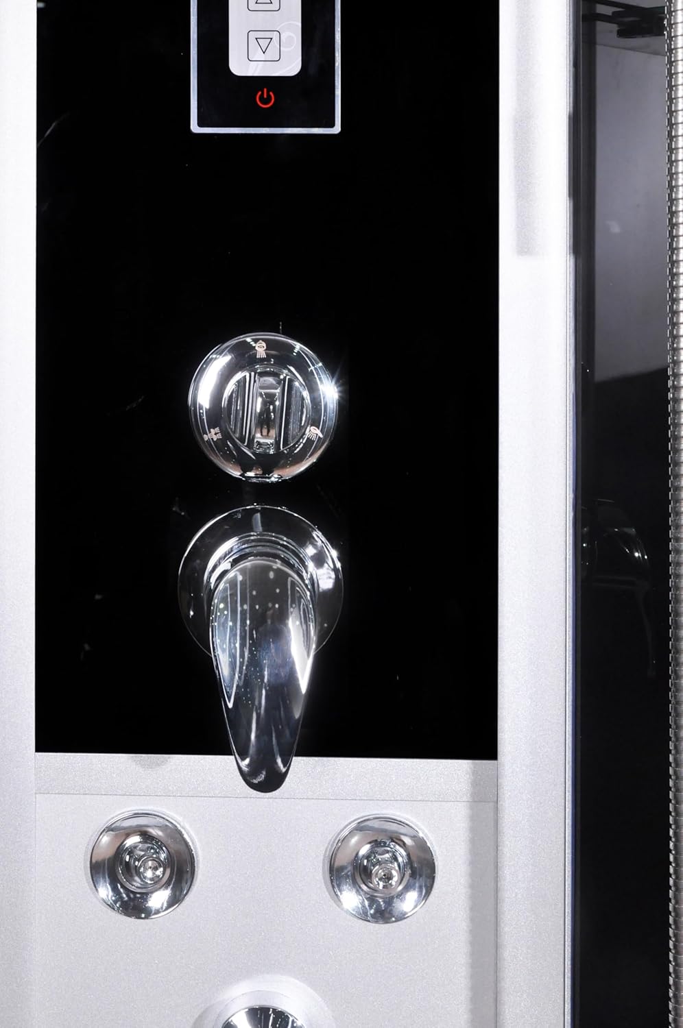 SANOTECHNIK Komplettduschkabine SCALA 90×90×215 cm – All‑in‑One Komplettdusche | ESG-Sicherheitsglas, 6 Massagedüsen, Radio & Beleuchtung, Klappsitz, Quick‑Line Schnellmontage, CL96
