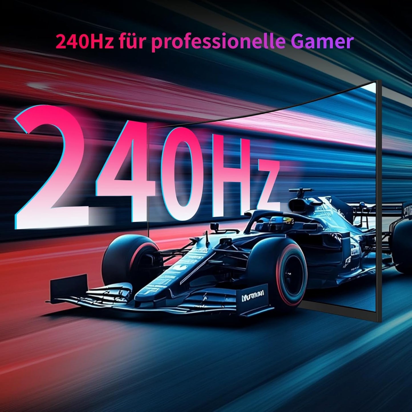 KTC 32 Zoll Monitor Curved 1000R, 2K WQHD (2560x1440p) 240Hz Gaming Monitor, 1ms, Adaptive Sync, 122% sRGB, 4000:1 Kontrast, 2 x DP 1.4 (240Hz), 2 x HDMI 2.0 (144Hz), Unterstützung von Tilt und VESA