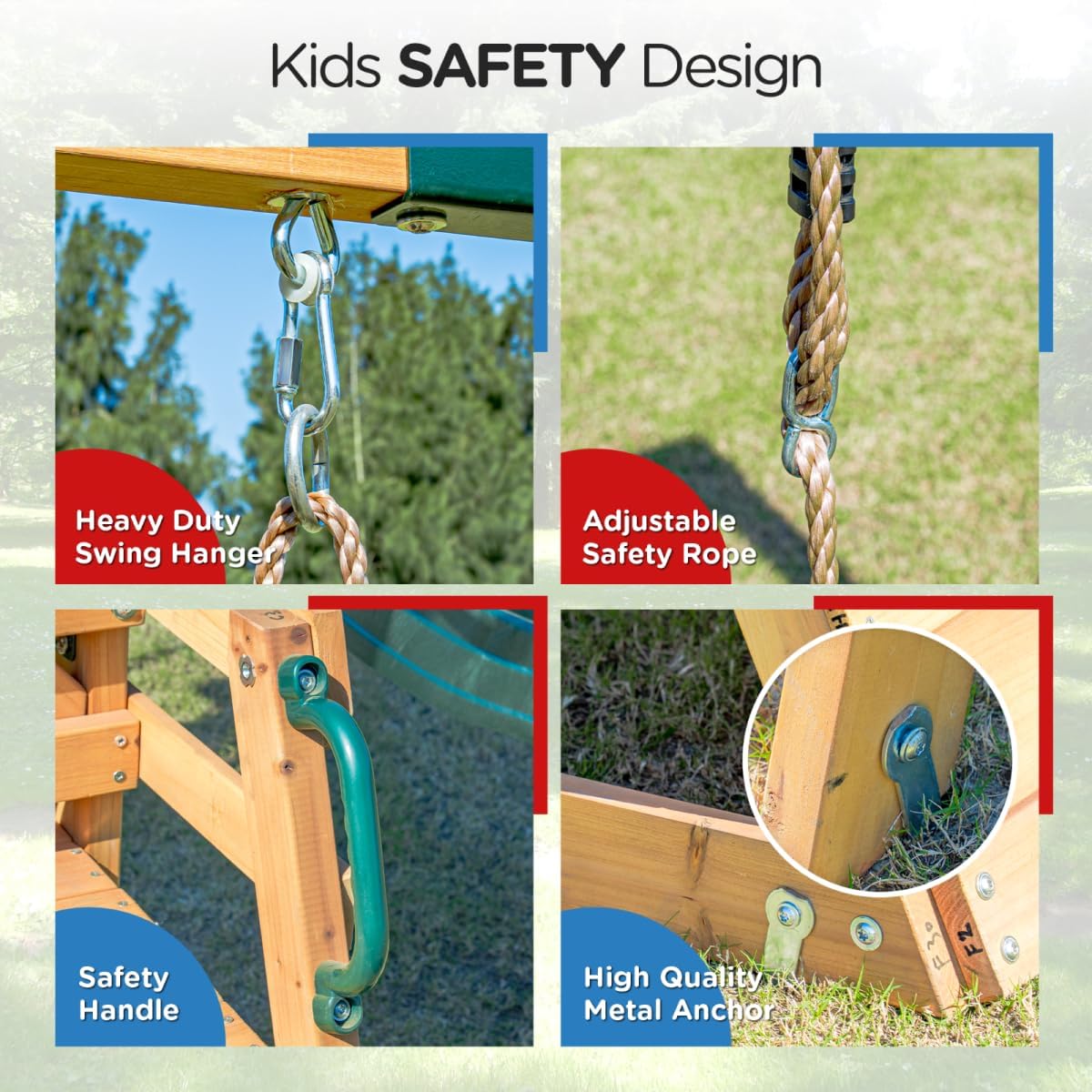 DOLPHIN PLAYGROUND T Schaukelgestell Outdoor-Set mit 2 Schaukeln, Rutsche, Kletterwand, Tafel, Picknicktisch & Teleskop - Robustes Outdoor-Spielgerät aus Zedernholz für Kinder ab 3 Jahren
