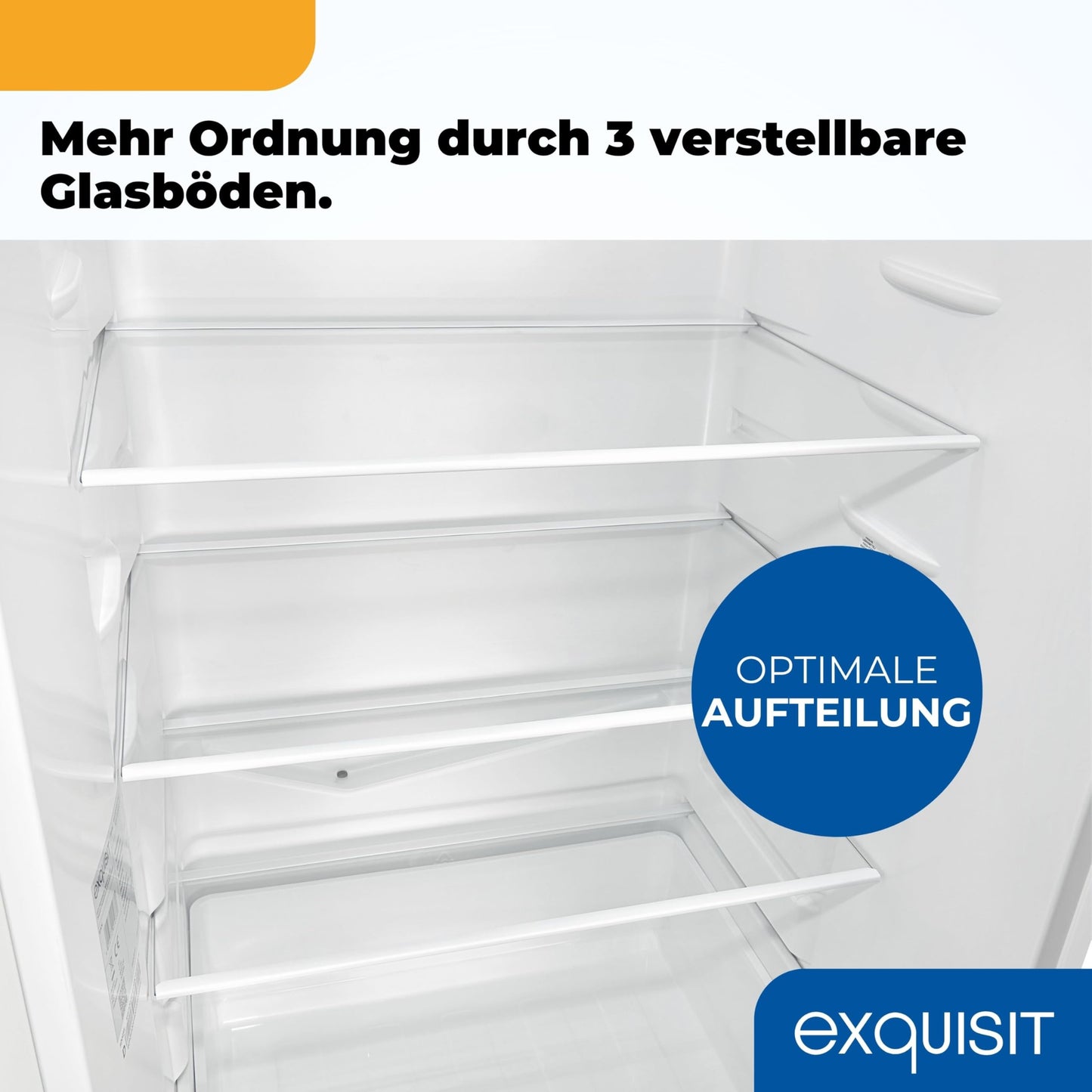 Exquisit Kühl-Gefrierkombination, 186 cm Höhe, Kühlschrank mit Gefrierfach, 4-Sterne-Gefrieren, 315 Liter, Alarm-Funktion, KGC5320-95-E-040C inoxlook-az