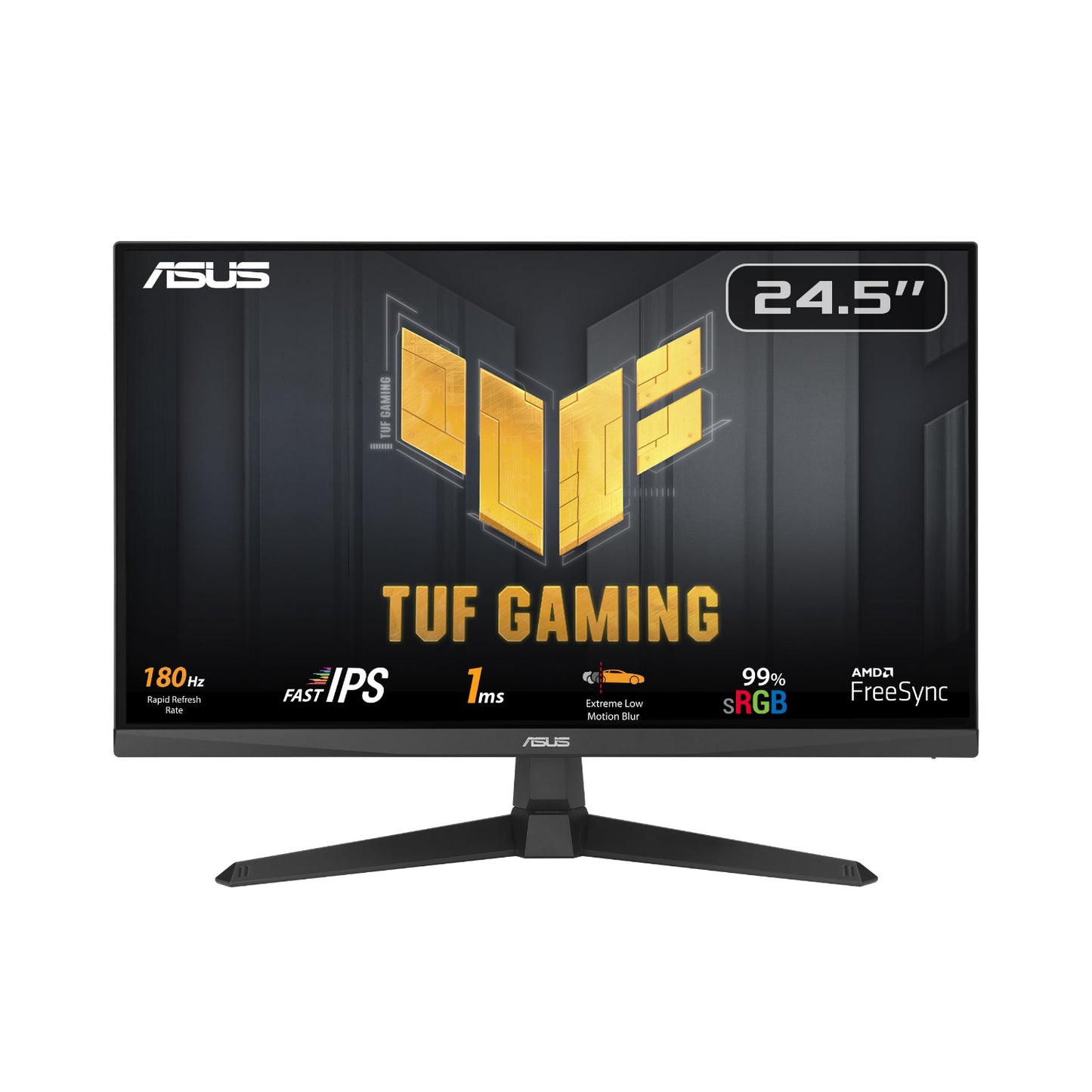 ASUS TUF Gaming VG259Q3A - 25 Zoll Full HD Monitor - 180 Hz, 1ms GtG, FreeSync, Adaptive Sync, ELMB, GameFast Input - Fast-IPS Panel, 16:9, 1920x1080, DisplayPort, HDMI, Speaker