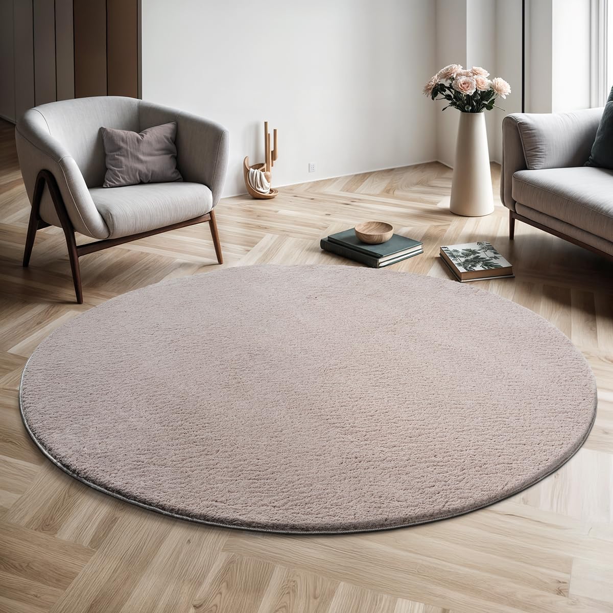 the carpet Relax Rug, Modern, Fluffy, Short Pile, Non-Slip Underside, Washable up to 30°C, Super-Soft, Fur Look, Anthracite, 160 x 220 cm