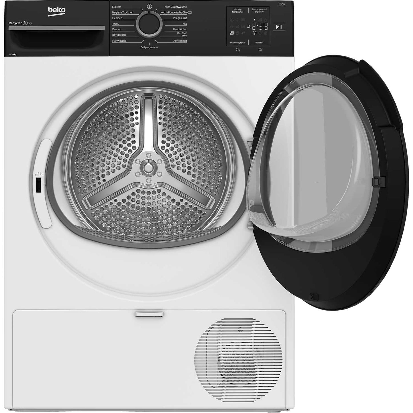 Beko DHC946GX Tumble Dryer with Heat Pump Technology, Stainless Steel Drum, 9 kg, A++, Hygienic Drying & Hygiene Refresh, White