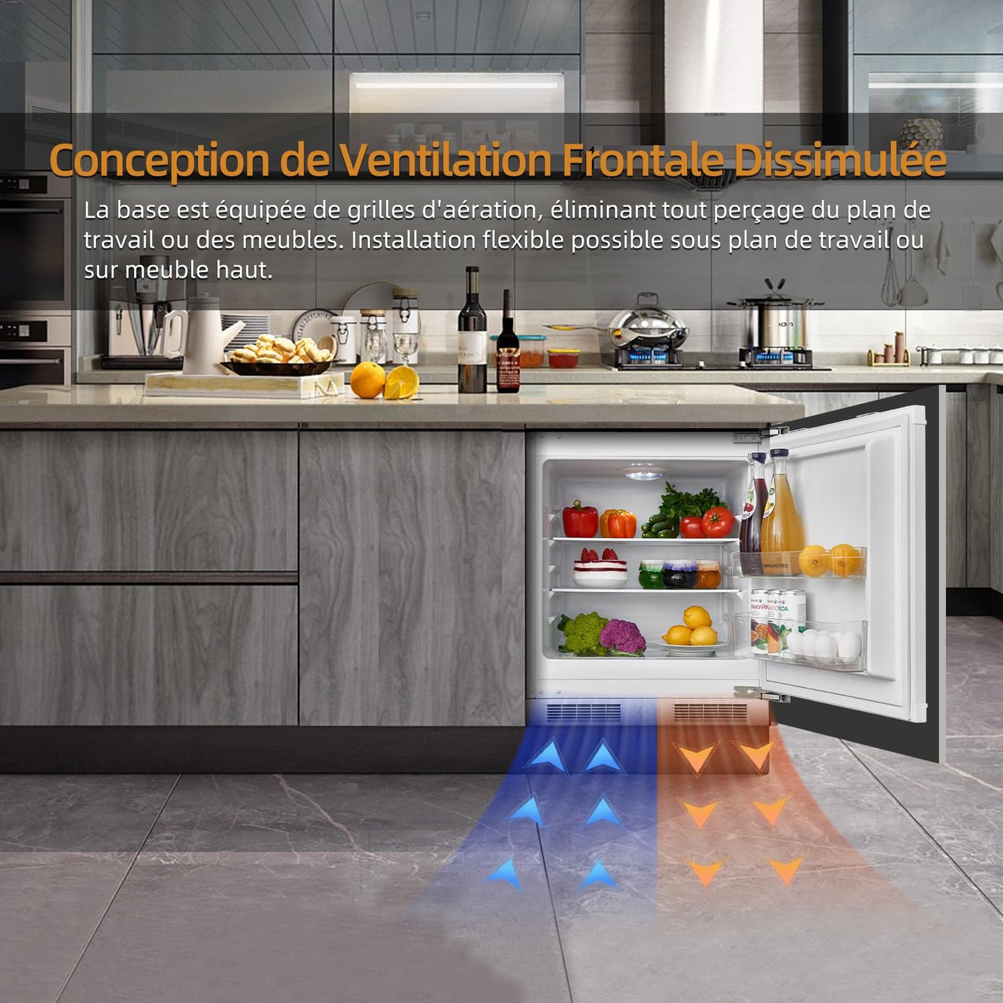 magictec Einbaukühlschrank mit Gefrierfach | 177 cm | 248L (186L/62L) | No Frost | Kühl-Gefrierkombination mit austauschbaren Türscharnieren | Inverterkompressor | Schnellkühlung | Geräuscharm