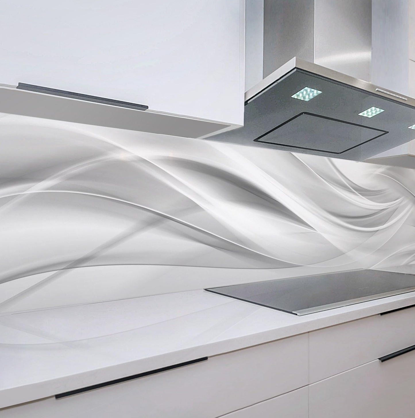 Rodnik Kitchen Splashback, Robust ABS Plastic Monolith Panel in Deluxe Quality, Direct Print, Choice of Motifs (Ice Cubes and Cherries)
