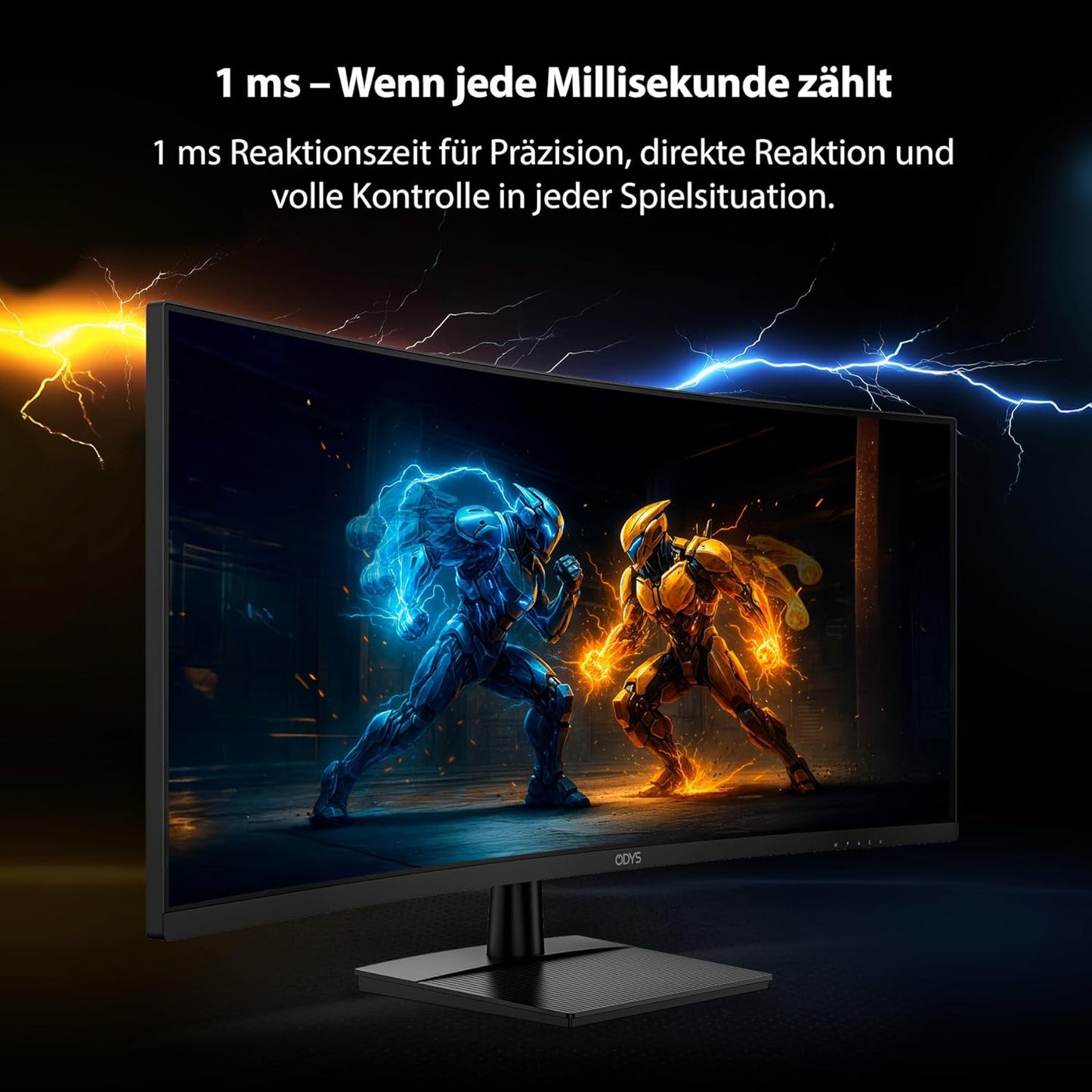 ODYS i27-Q-180-27 Inch Gaming Monitor (69 cm Screen, WQHD, 2,560 x 1,440 Pixels, 180 Hz, 1ms Response Time (MPRT), Fast IPS Panel, 120% sRGB, FreeSync, 2x HDMI, 2x Display Port)