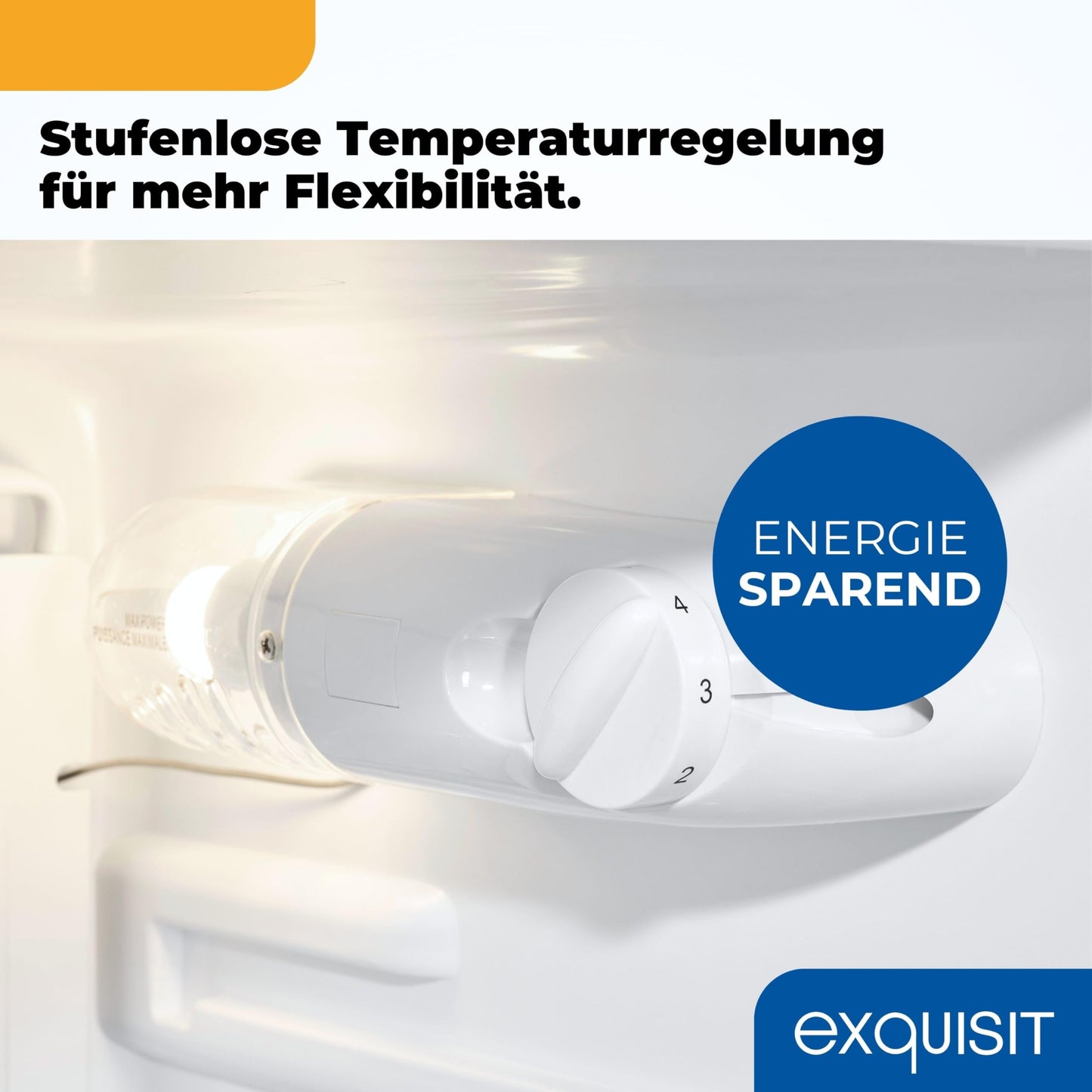 Exquisit KS585-V-091E Full-Room Refrigerator, 75 Litres, Freestanding, Small and Compact, 45 cm Wide, LED Interior Lighting