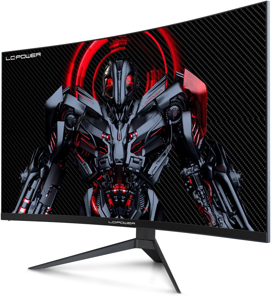 LC-POWER FHD Curved Monitor 32 Zoll, 165 Hz, 1920x1080, 1ms, 1500R und Freesync mit G-Sync-Kompatibilit, HDMI & DP, VESA, LC-M32-FHD-165-C-A