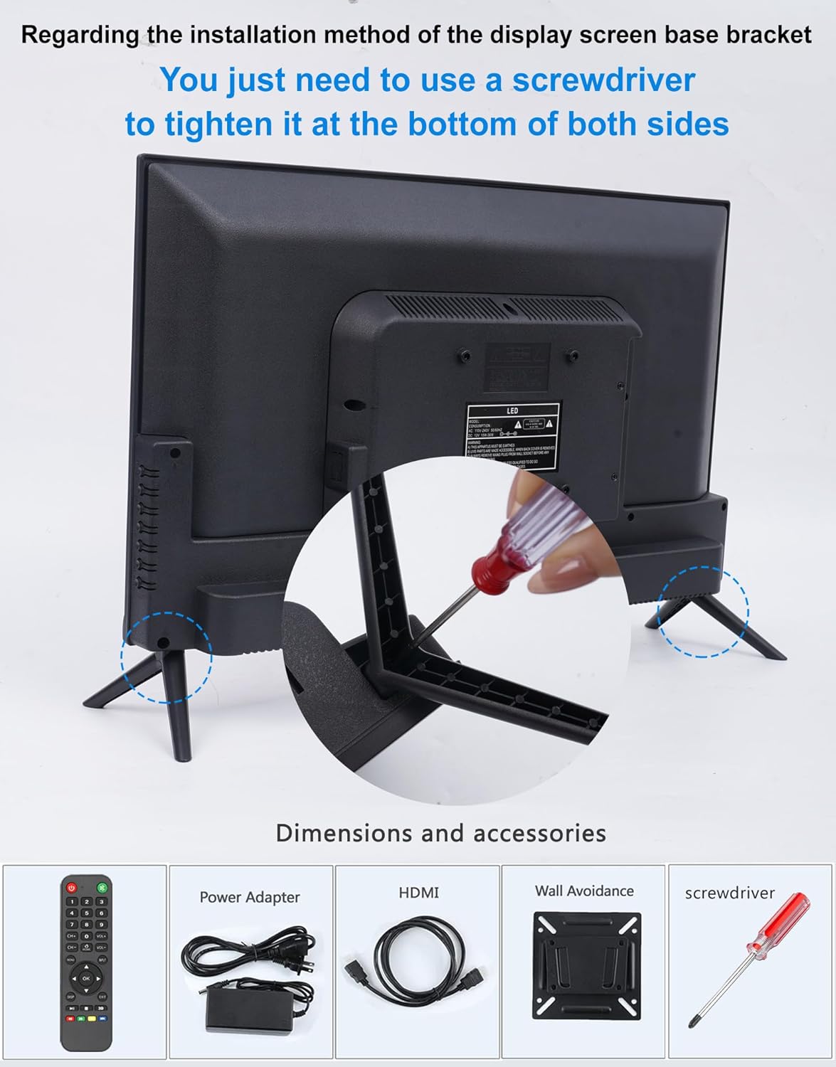 Eoulyee 24 Zoll Überwachungskamera Monitor, CCTV Überwachungsanzeige, Multifunktionsschnittstelle HDMI, AV, BNC, VGA, USB, PC Eingang LCD-Computermonitor 1920x1080 Full HD Auflösung