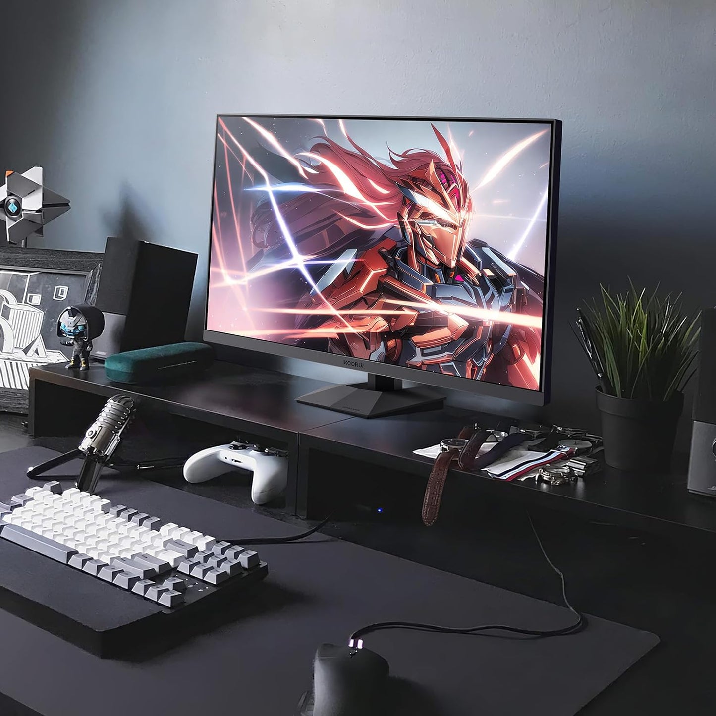 KOORUI Gaming Monitor 27 Zoll, PC Bildschirm 240Hz, FHD, 1ms, Adaptive Sync (1920 x 1080p, DCI-P3 90%, SRGB 100%, HDMI, DisplayPort, VESA 75x75)