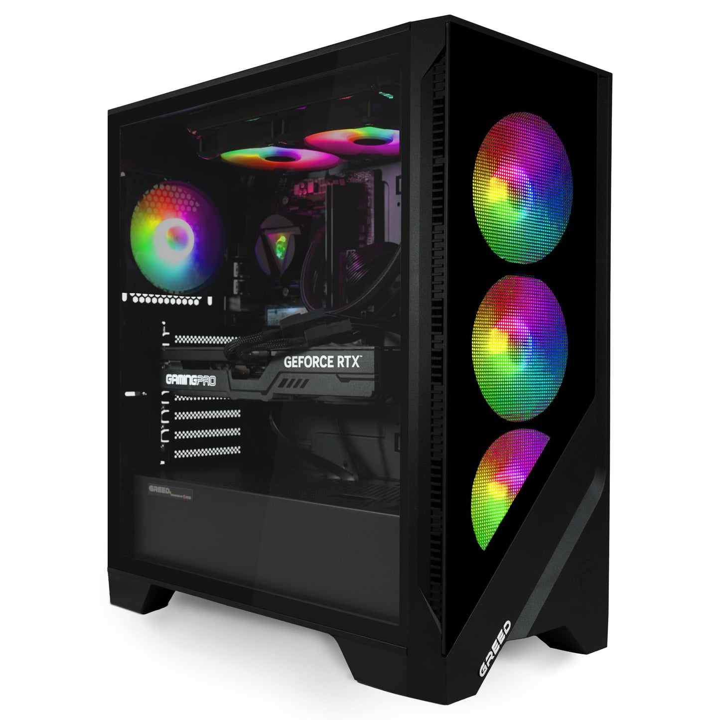 Greed® MK2 – High End Gaming PC – AMD Ryzen 7 5700X + Nvidia Geforce RTX 3060 – Ultra Fast RGB Computer + 4K Raytracing Calculator with 4.6 GHz – 32 GB DDR4 RAM – 1TB SSD – WLAN + W11 Pro