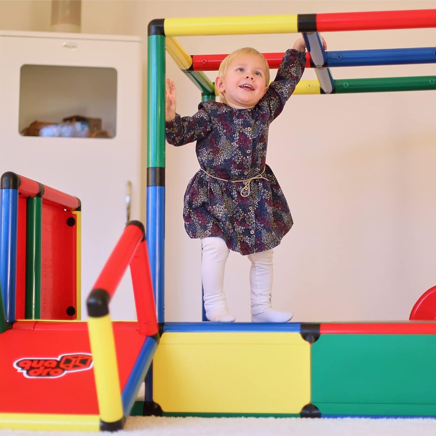 Quadro Spielturm Klettergerüst Evolution mit Babyrutsche, Outdoor und Indoor – Kinder Spielturm für den Garten oder Kinderzimmer Classic
