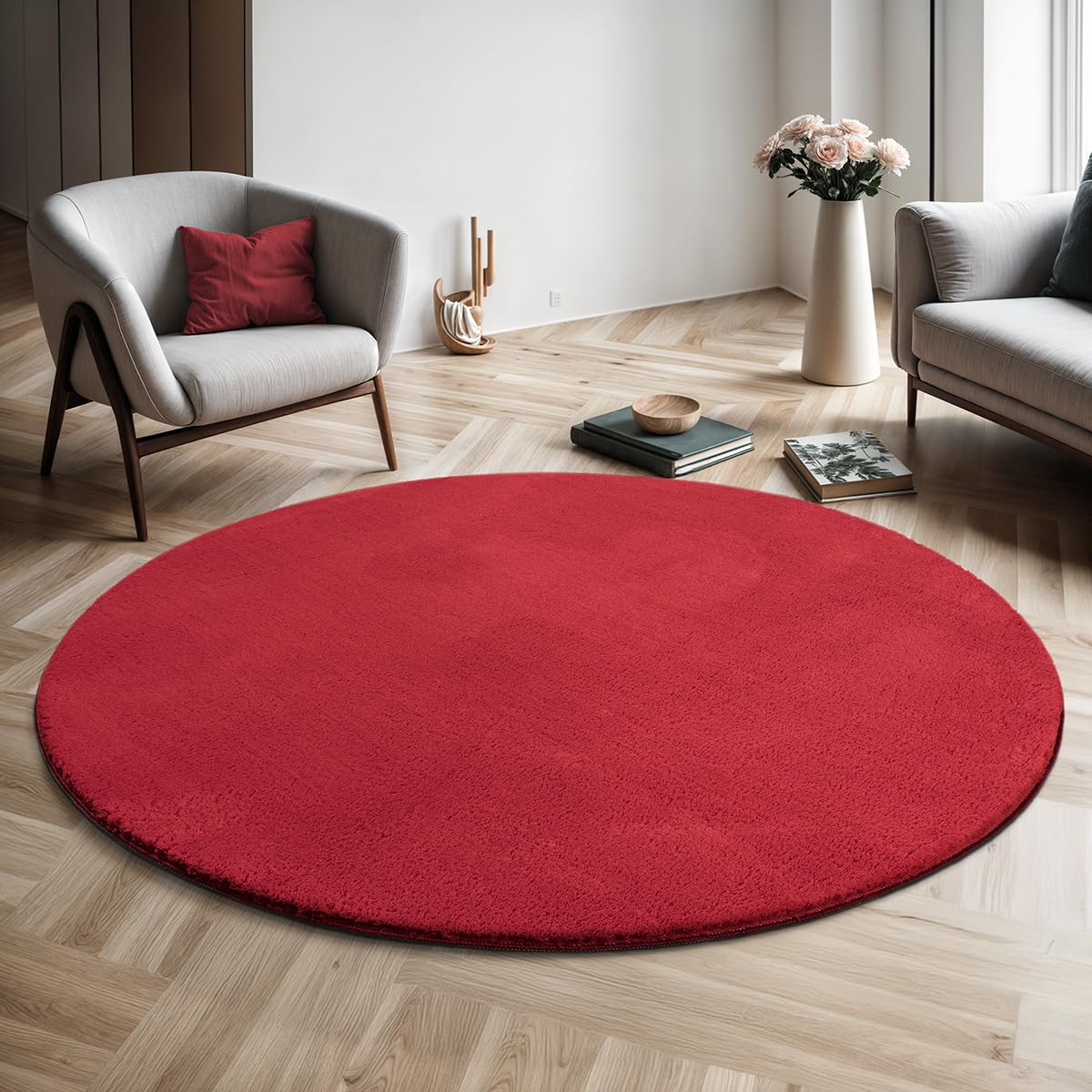 the carpet Relax Rug, Modern, Fluffy, Short Pile, Non-Slip Underside, Washable up to 30°C, Super-Soft, Fur Look, Anthracite, 160 x 220 cm
