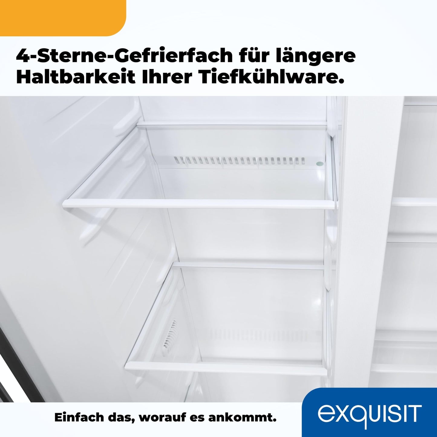Exquisit Side-by-Side Fridge, Fridge-Freezer, NoFrost, 442 Litres, Quick Freeze, Alarm, 4-Star Freezer, LED Display, SBS546-040E inoxlook-az
