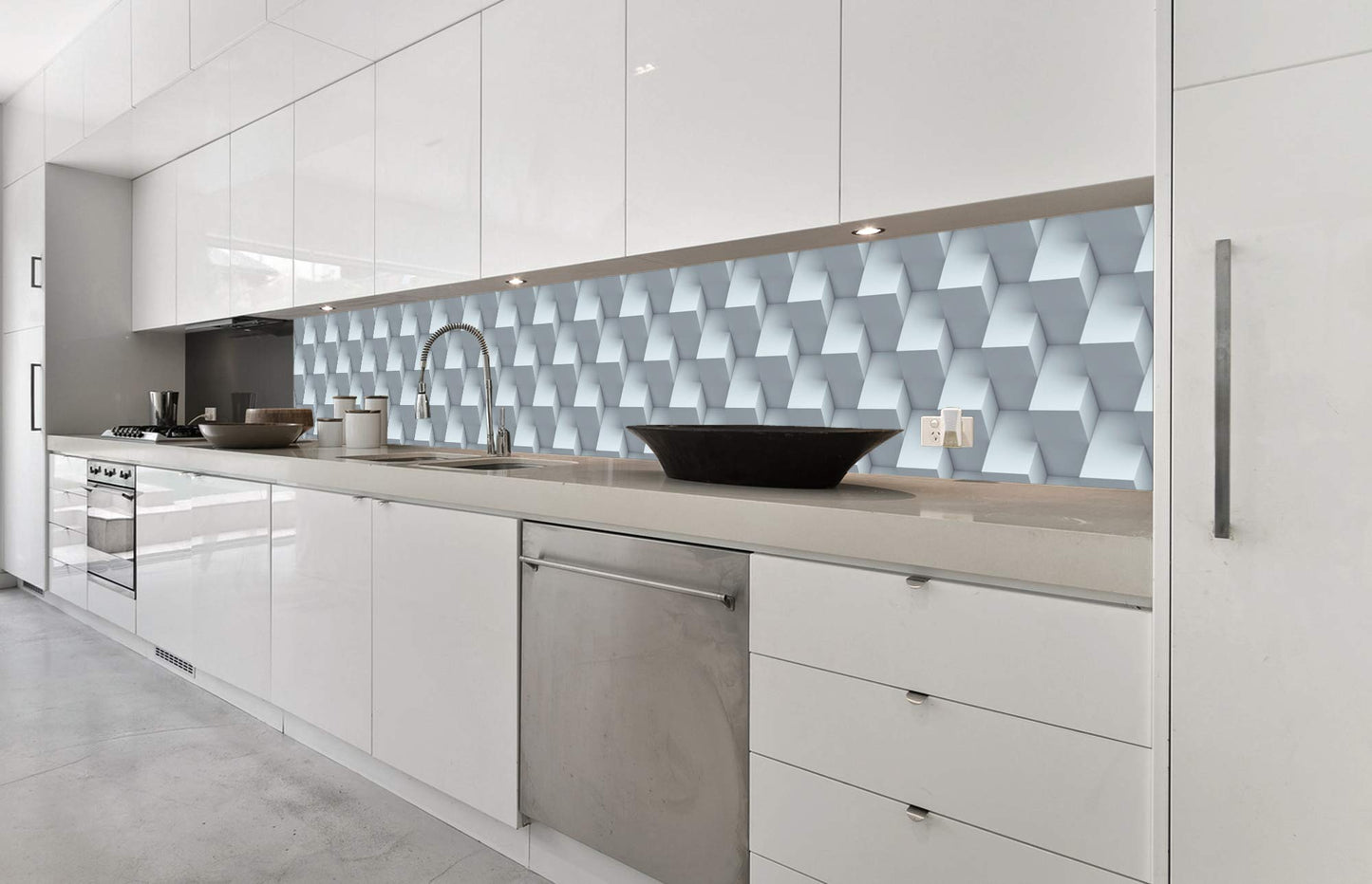 Küchenrückwand Folie selbstklebend HOLZLATTEN | Klebefolie - Dekofolie - Spritzschutz für Küche | Made in EU - 260 cm x 60 cm