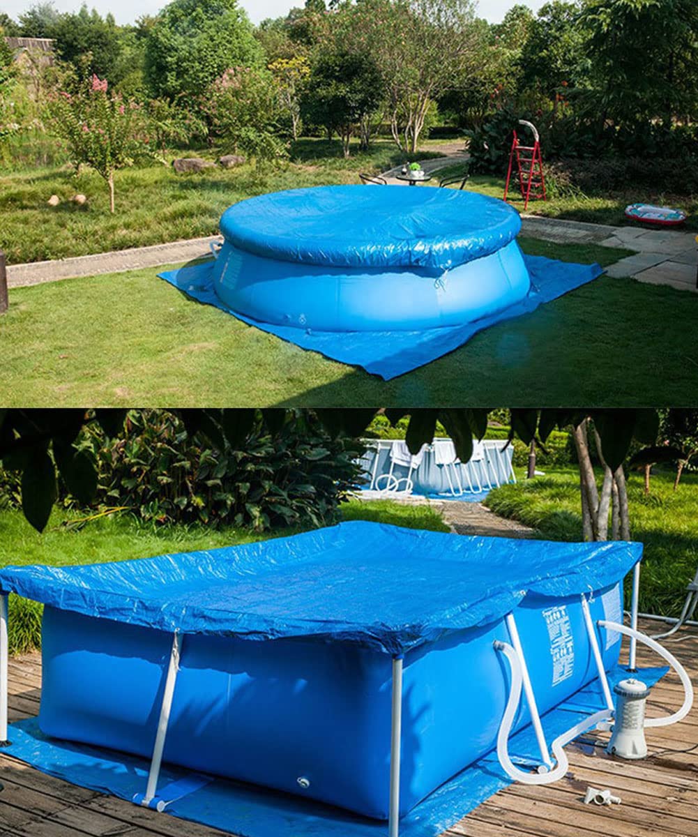 Pool Bodenplane, Pool Ground Tuch, Faltbarer Schwimmbadbodenschutz, wasserdichte rechteckige Poolmatte für Rahmen Pool und aufblasbaren Pool (200 * 300cm)