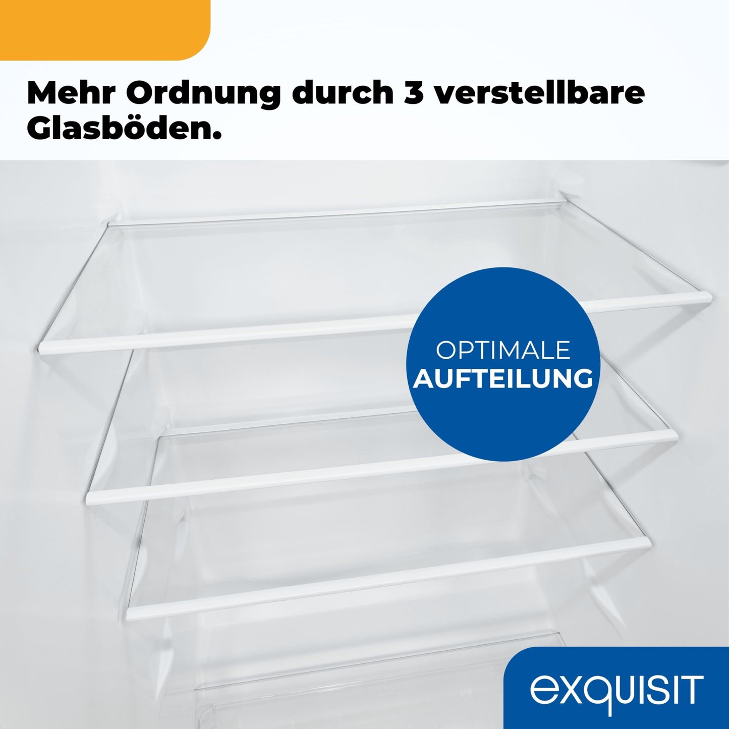 Exquisit KGC5270-45-040E Fridge-Freezer, 143 cm Height, Fridge Freezer, 4-Star Freezer, 206 Litres, Inoxlook