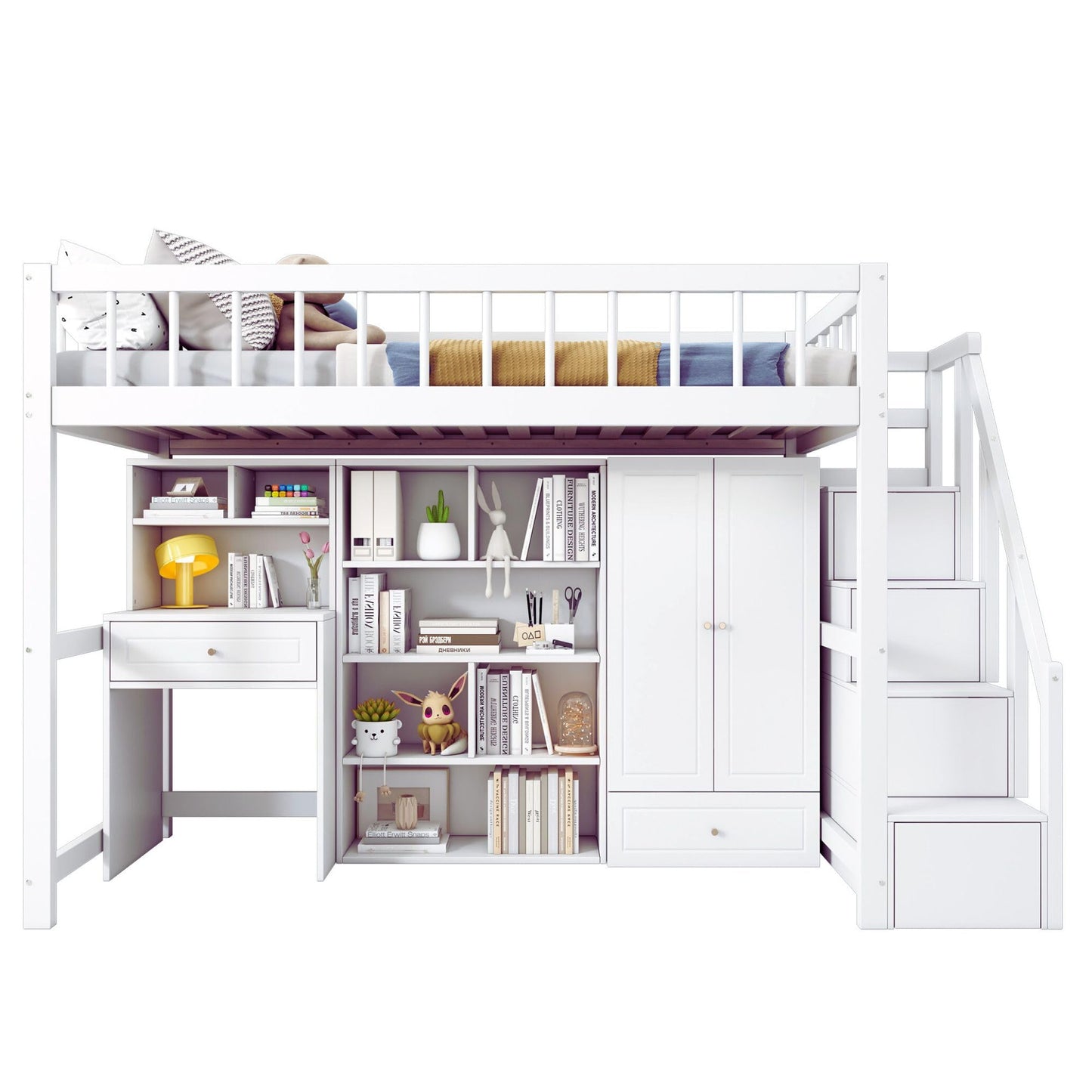xixiworkshop Kinderbett 90x200cm Ausziehbett Bett mit Stauraum und USB-Steckdose/Mehreren Ablagefächern multifunktionales Jugendbett/Gästebett/Doppelbett mit Stauschrank Lattenrost,Ohne Matratze,Grau