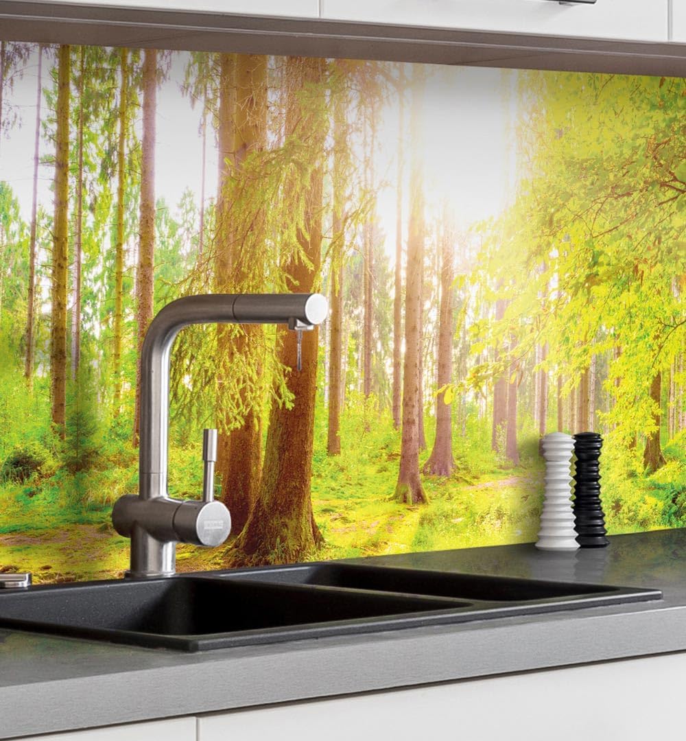 MyMaxxi Küchenrückwand Folie selbstklebend matt - einfache Montage ohne Bohren 0,4mm stark Versteift - Motiv Mauer 04-60cm hoch - Spritzschutz Küche Klebefolie - Stein Ziegel 60 x 60cm