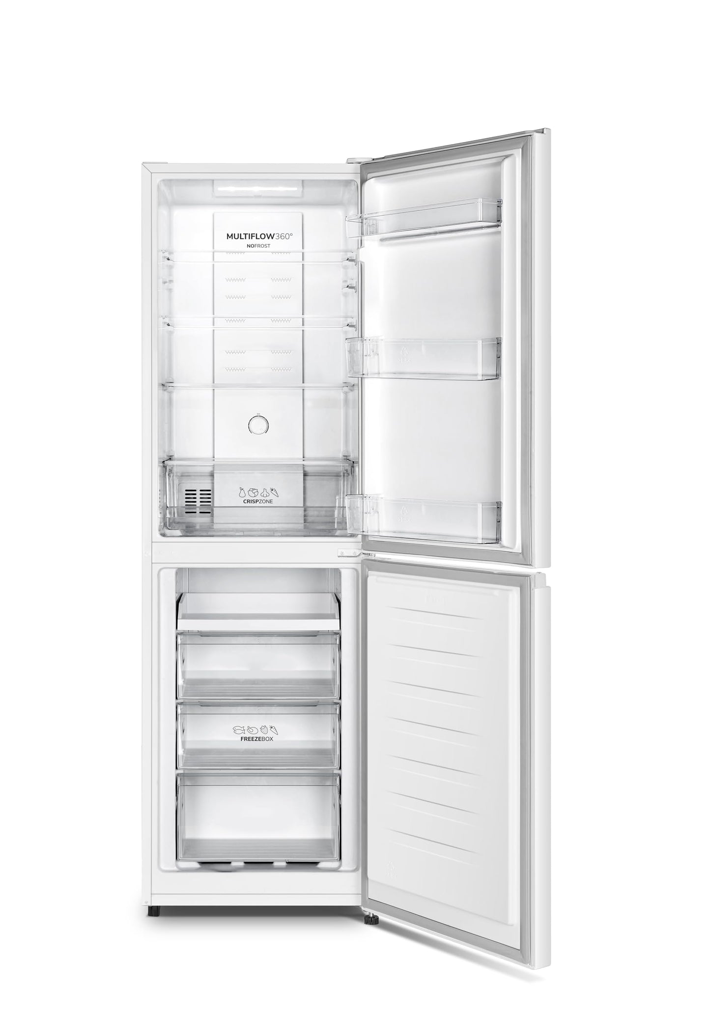 Gorenje N 619EAW4 Fridge-Freezer Combination, LED Display, 186 cm, 300 L, NoFrostPlus, Vegetable Compartment with Moisture Control, FastFreeze, White