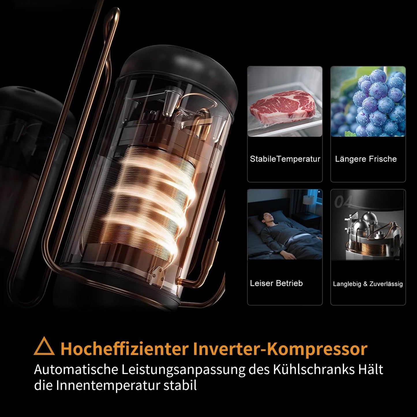 magictec Einbaukühlschrank mit Gefrierfach | 177 cm | 248L (186L/62L) | No Frost | Kühl-Gefrierkombination mit austauschbaren Türscharnieren | Inverterkompressor | Schnellkühlung | Geräuscharm
